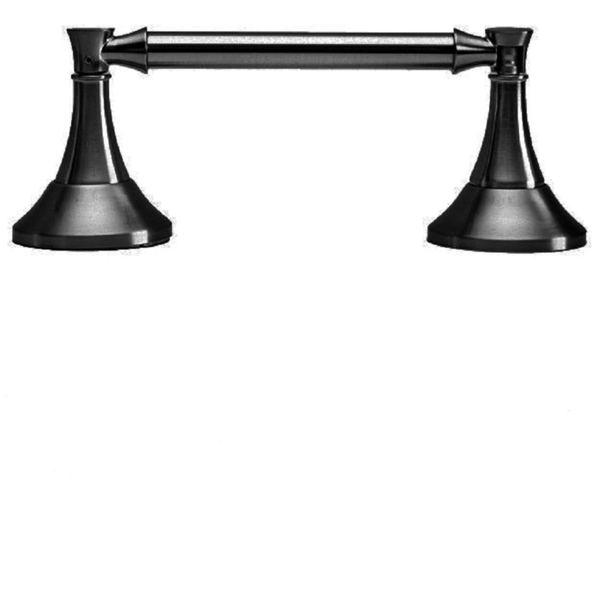Juego de accesorios de baño decorativos en acabado mate negro de 4 piezas Arlington - Barra de toalla, porta papel higiénico, anillo de toalla, gancho para bata incluidos 2705-4SET-MB