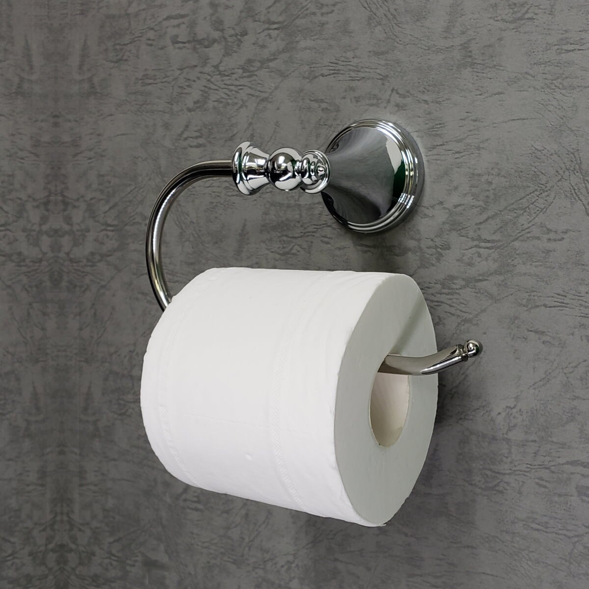 Juego de accesorios de baño decorativos de cromo Annchester de 3 piezas ARISTA incluye barra de toalla, porta papel higiénico y argolla para toalla 5301-3SET-CH