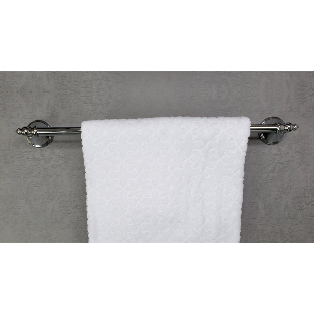 Juego de accesorios de baño decorativos de cromo Annchester de 3 piezas ARISTA incluye barra de toalla, porta papel higiénico y argolla para toalla 5301-3SET-CH