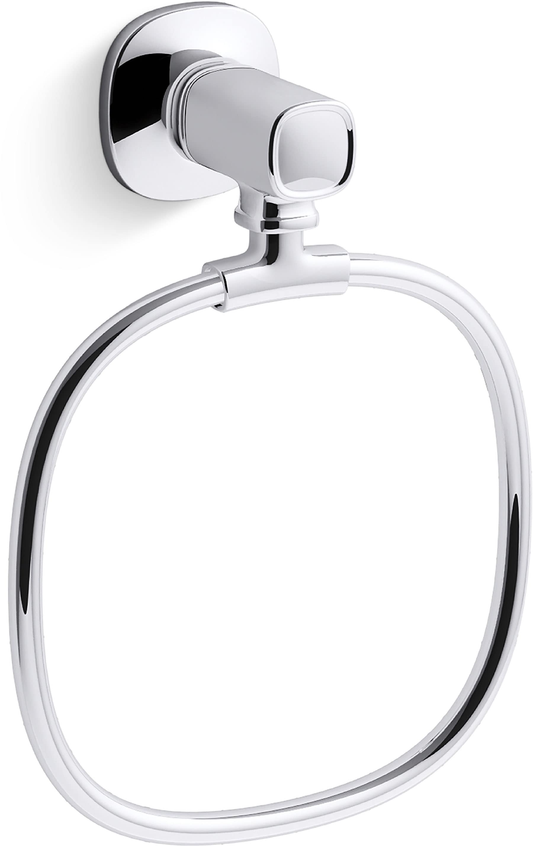 Juego de Accesorios de Baño Decorativos en Cromo Pulido de 3 Piezas Ealing de KOHLER: Barra de Toalla, Porta Papel Higiénico y Argolla para Toalla, Incluidos R31070-CP