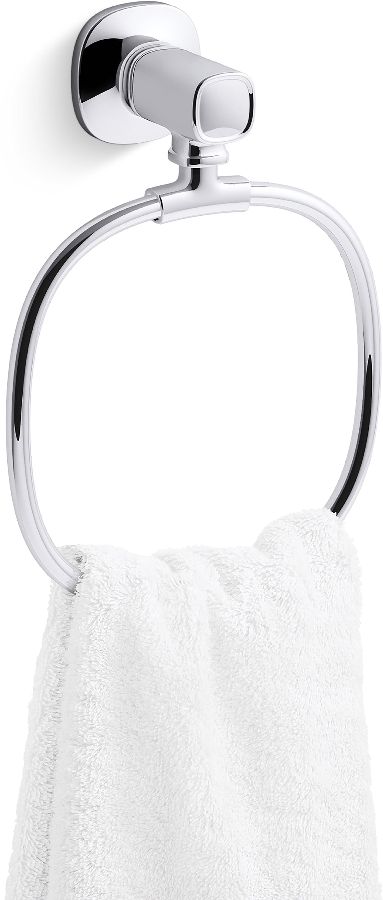 Juego de Accesorios de Baño Decorativos en Cromo Pulido de 3 Piezas Ealing de KOHLER: Barra de Toalla, Porta Papel Higiénico y Argolla para Toalla, Incluidos R31070-CP