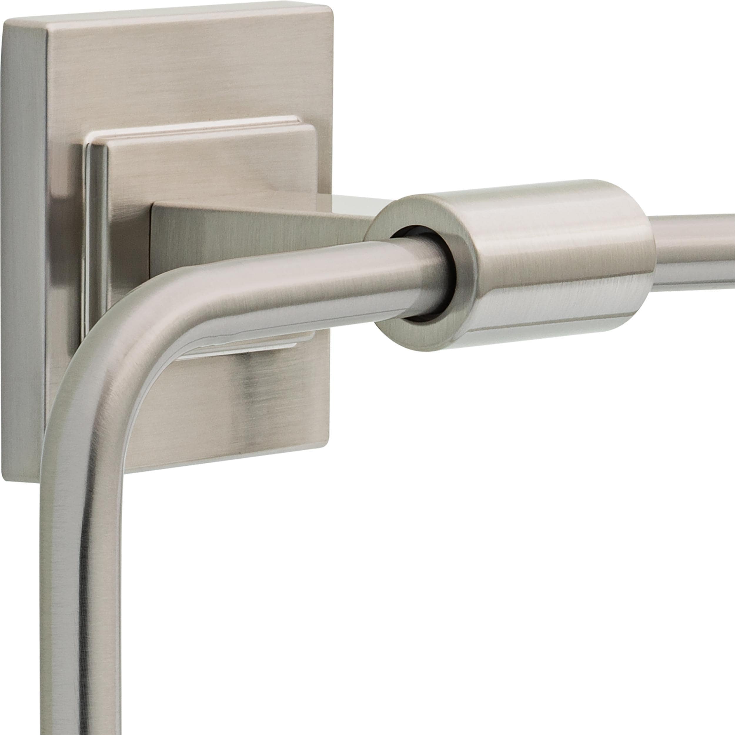 Juego de accesorios decorativos para baño en níquel cepillado con protección McLaren Spotshield de 3 piezas Delta: Barra de toalla, portarrollos de papel higiénico y anillo de toalla incluidos MCL63-BN