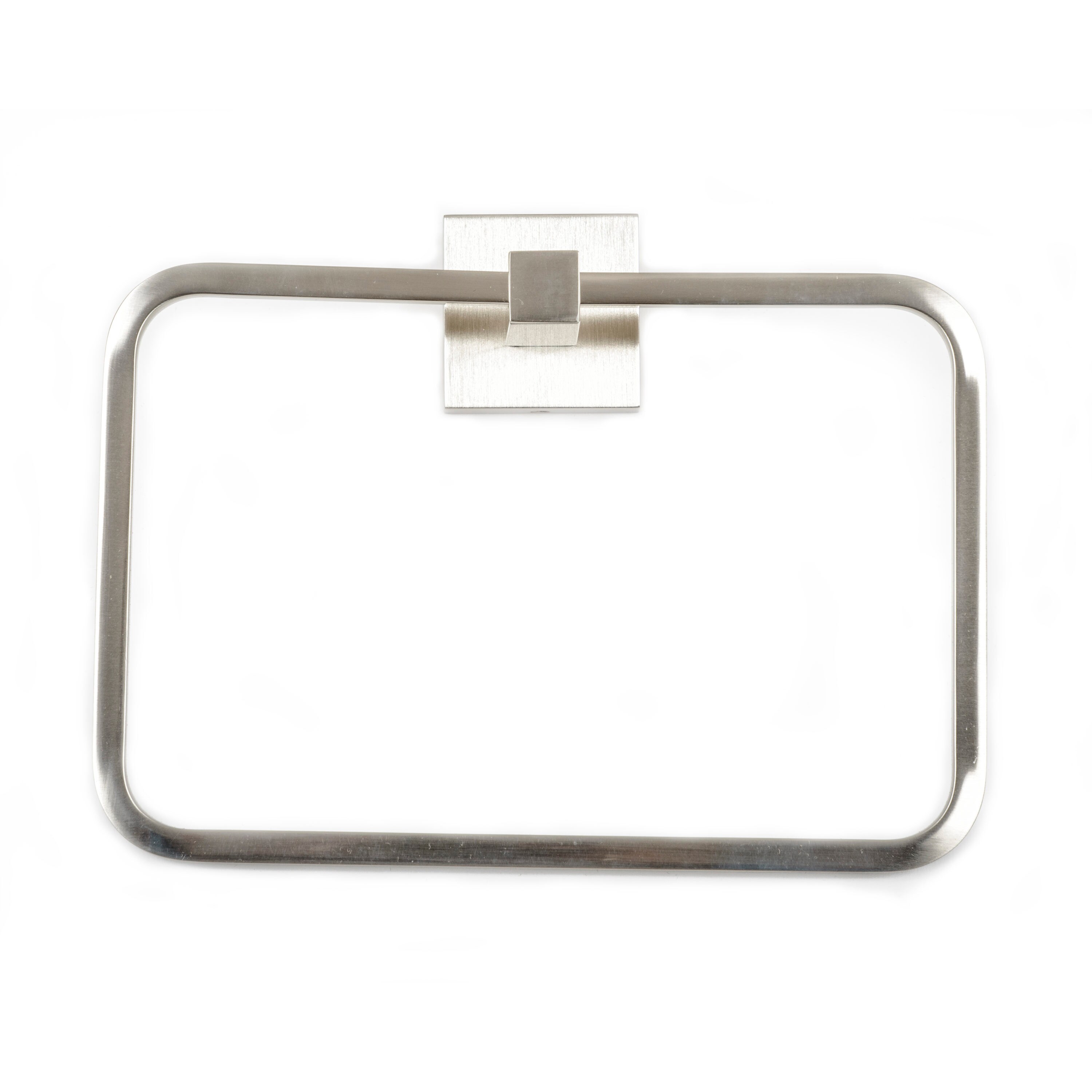 Juego de Accesorios de Baño Decorativos de Níquel Cepillado Italia 4 Piezas - Barra de Toallas, Porta Papel, Argolla de Toalla, Gancho para Batas Incluidos CA418BNSET