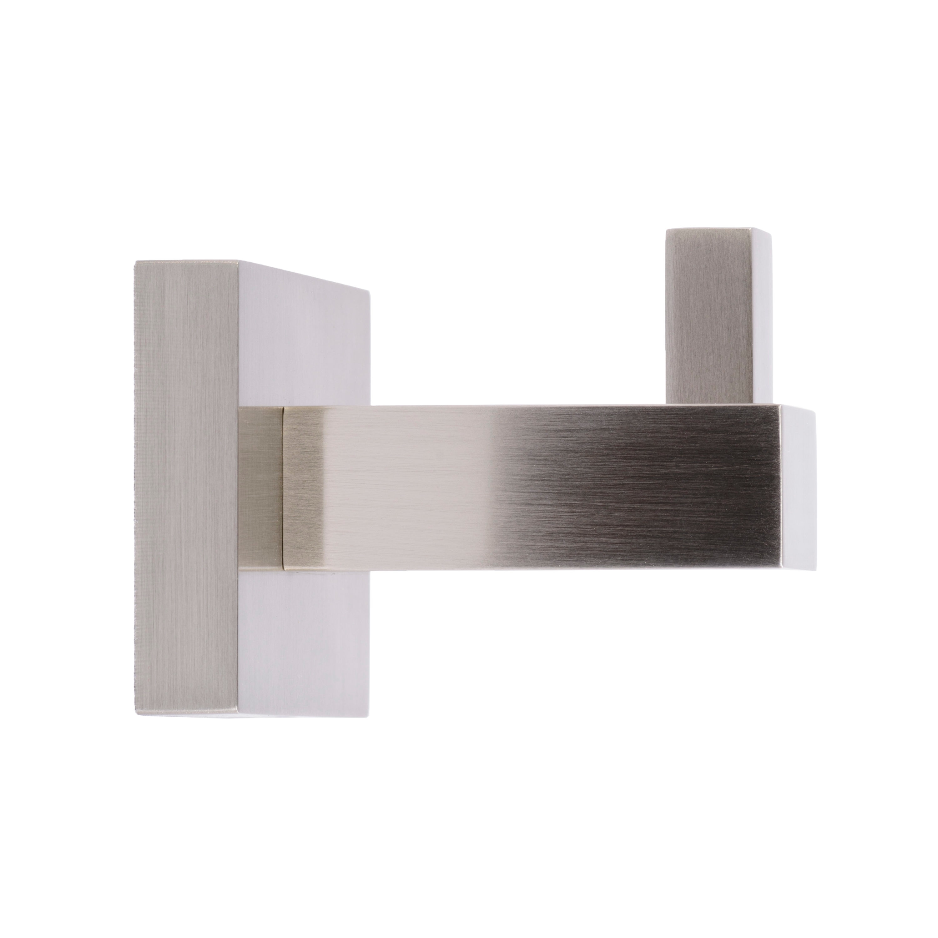 Set de accesorios de baño decorativos Capri de níquel cepillado de 3 piezas incluye barra de toalla, porta papel higiénico y gancho para bata.