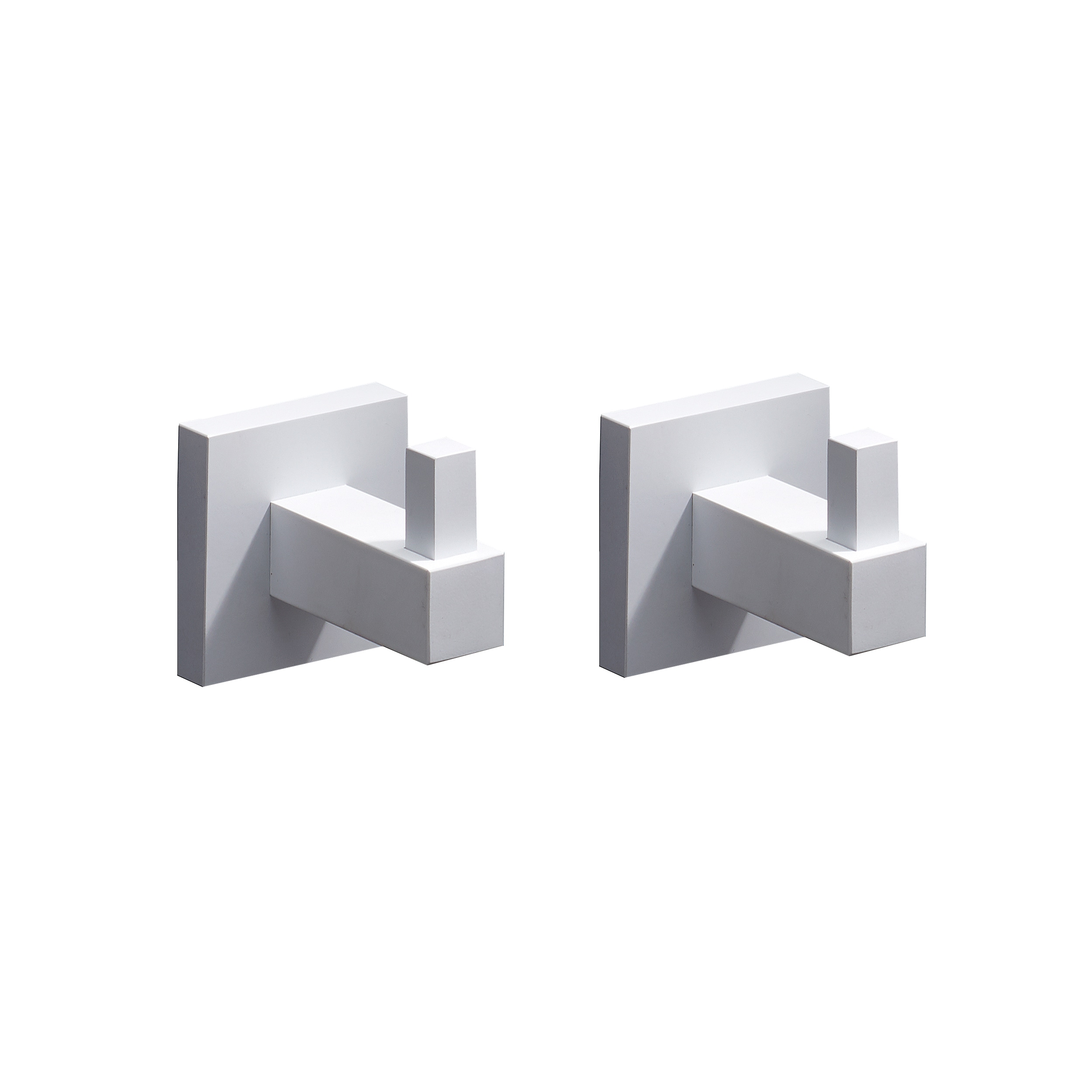Juego de accesorios para baño decorativos Italia 2 piezas en blanco mate incluye gancho para batas BN8304SET