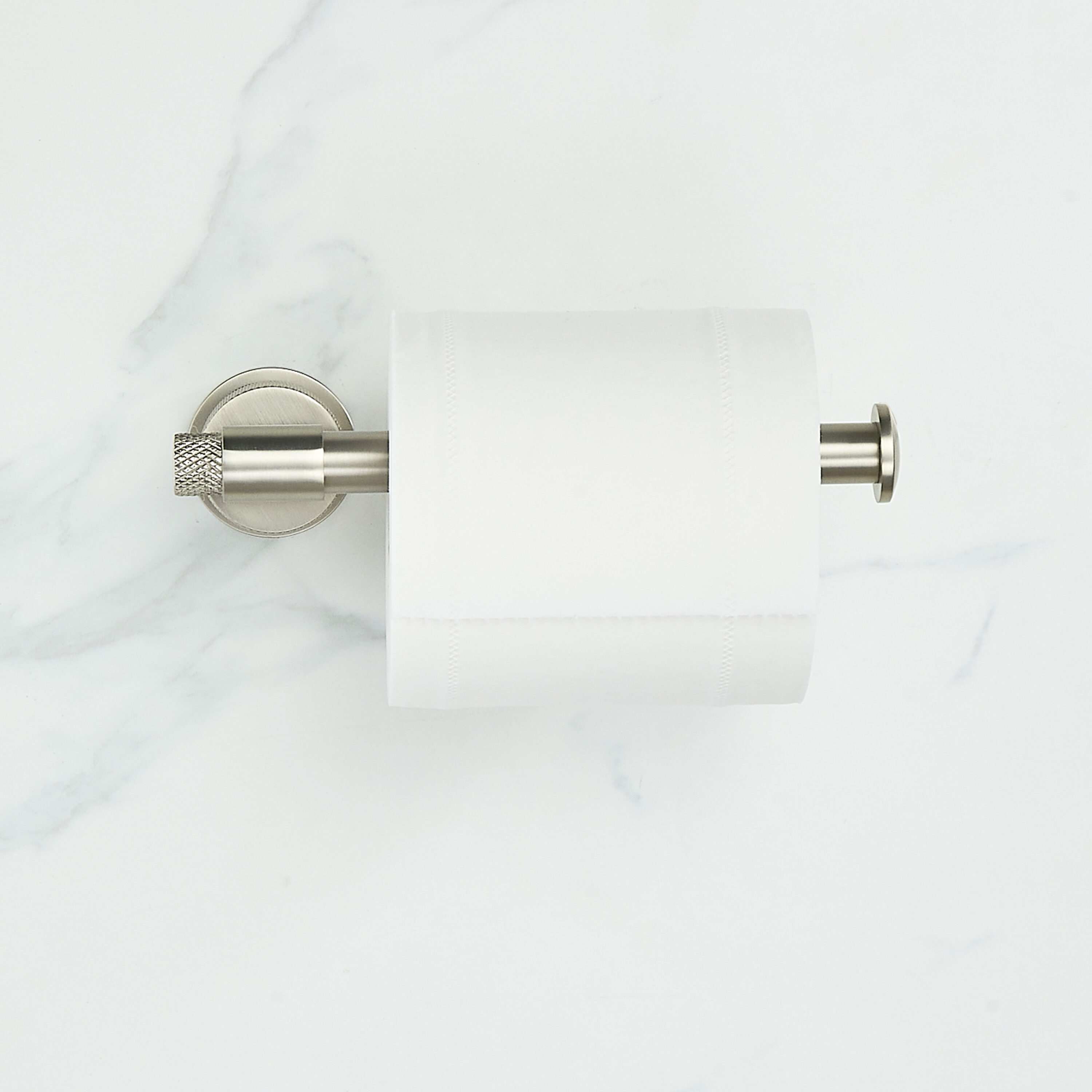 Juego de accesorios de baño decorativos de níquel cepillado de 3 piezas - Barra de toallas, porta papel higiénico, anillo de toalla incluido LL19011BN3A