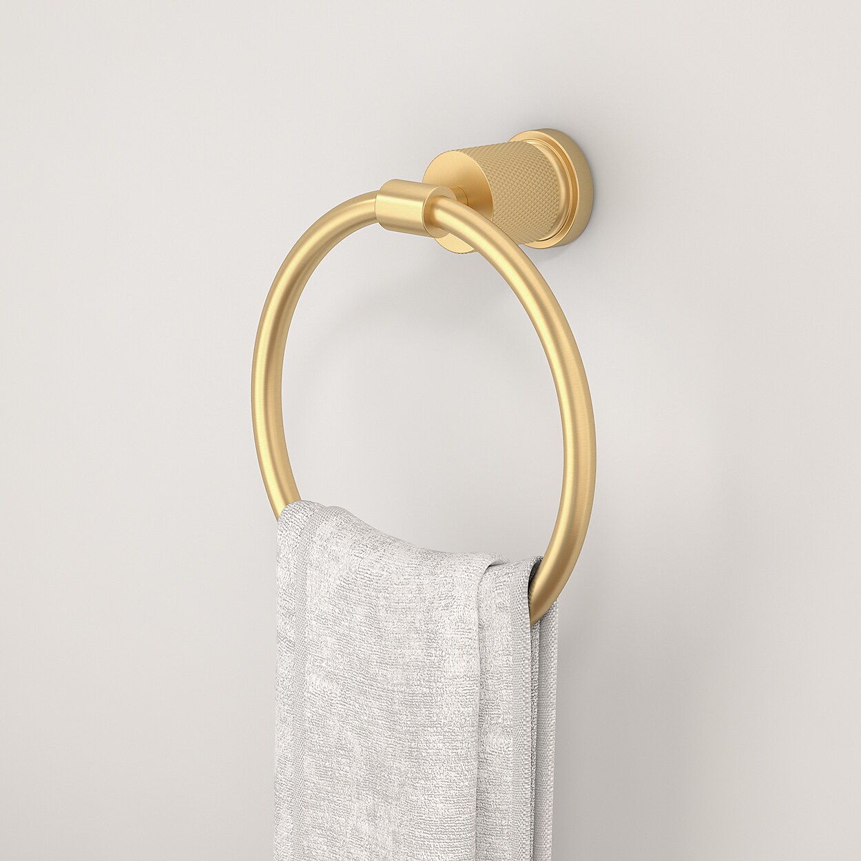 Juego de Accesorios para Baño en Oro de 4 Piezas Incluye Barra para Toallas, Porta Papel Higiénico, Anillo para Toallas y Gancho para Batas FORIOUS LL19011G4A