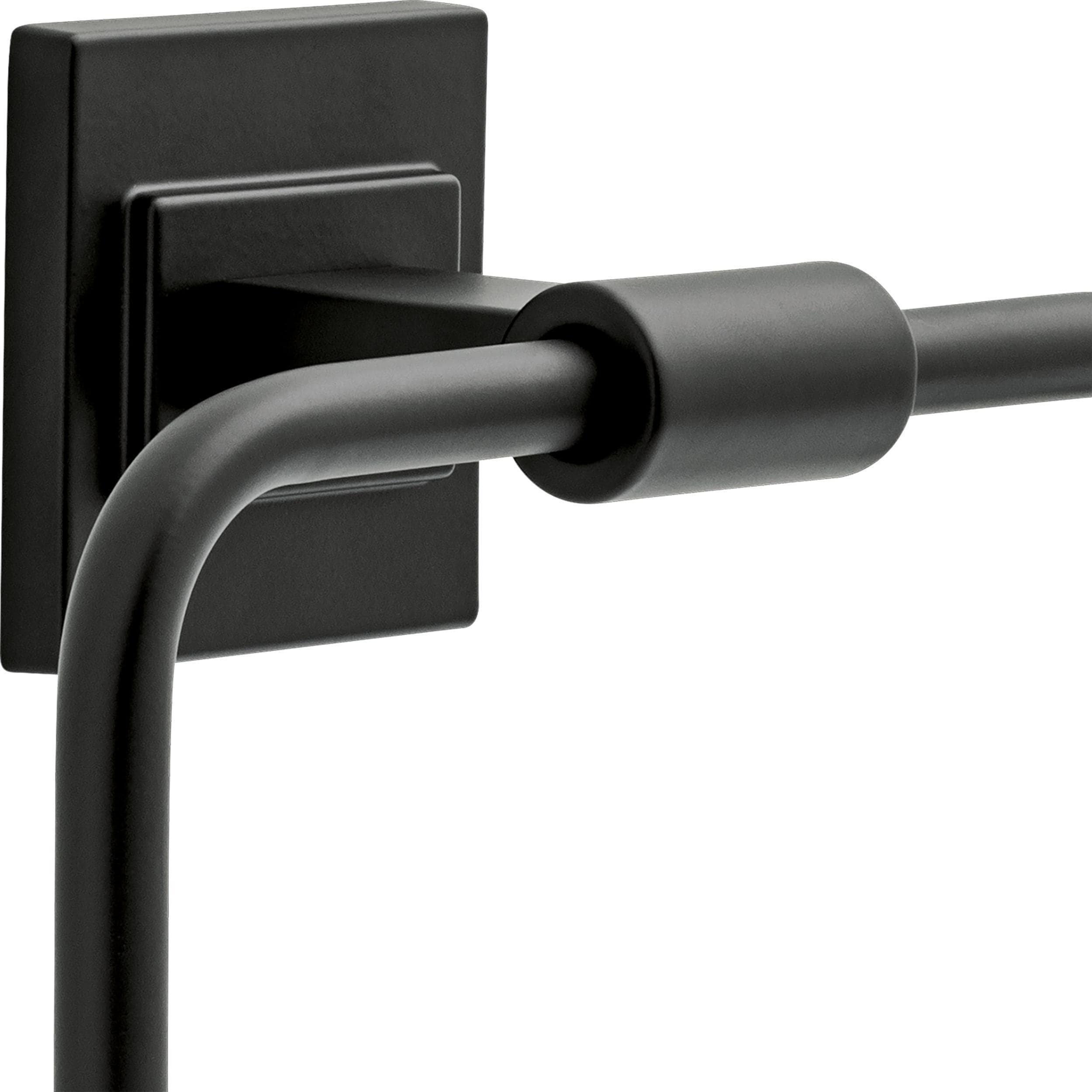 Juego de accesorios de baño decorativo en negro mate de 3 piezas Delta - Barra de toalla, porta papel higiénico y argolla para toallas incluidos MCL63-MB de McLaren.