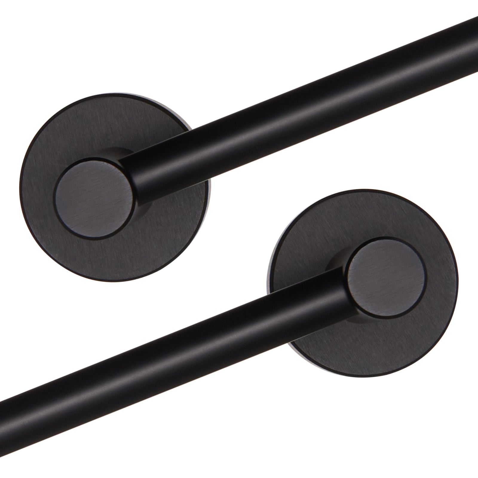 Juego de Accesorios de Baño Decorativos en Negro Mate de 6 Piezas Cobbe, Incluye Barra para Toallas, Porta Papel de Baño, Argolla para Toallas y Gancho para Batas