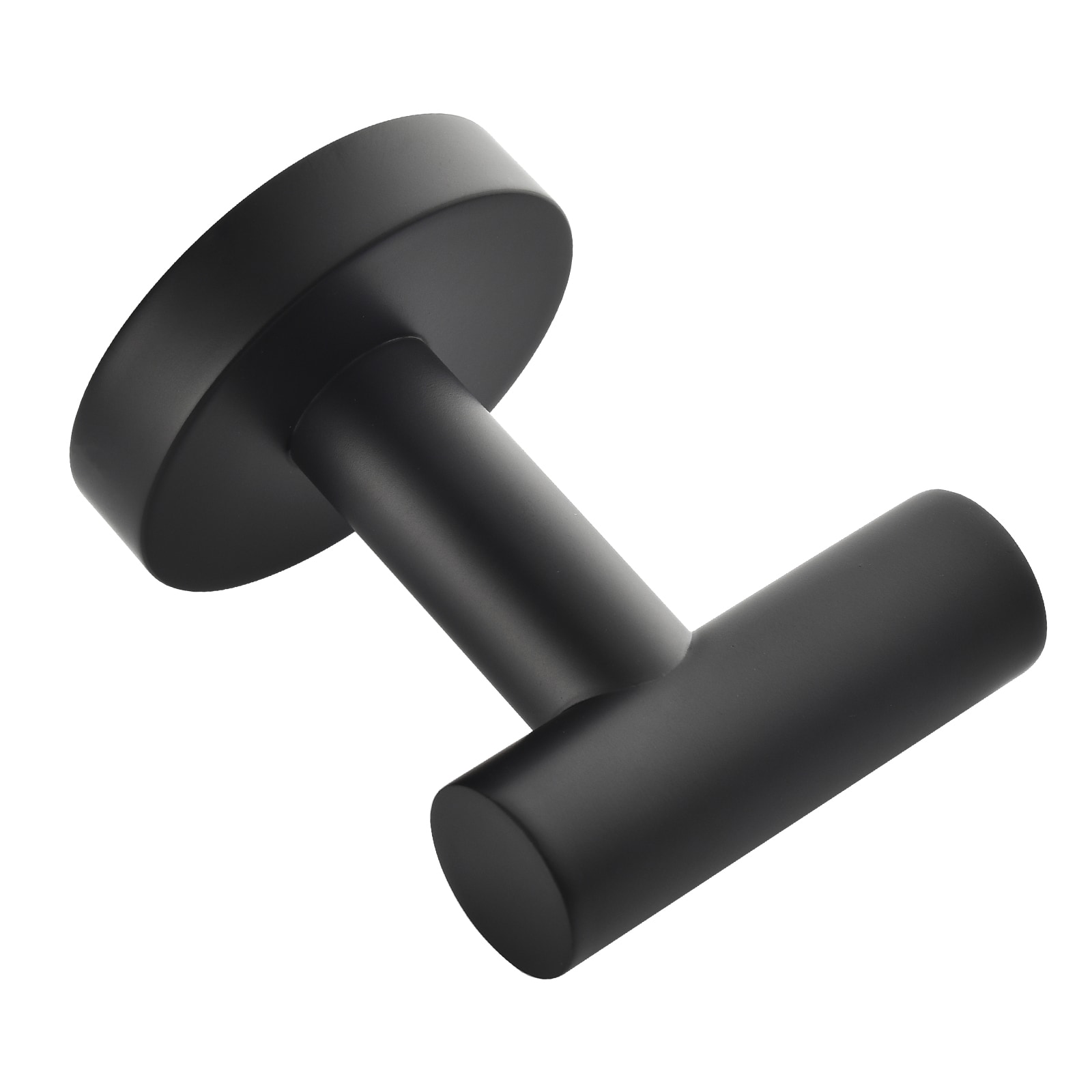 Juego de accesorios de baño decorativos en negro mate de 6 piezas Cobbe - Barra de toallas, porta papel higiénico, anillo de toalla, gancho para batas incluido LS1-H02GJTZ013