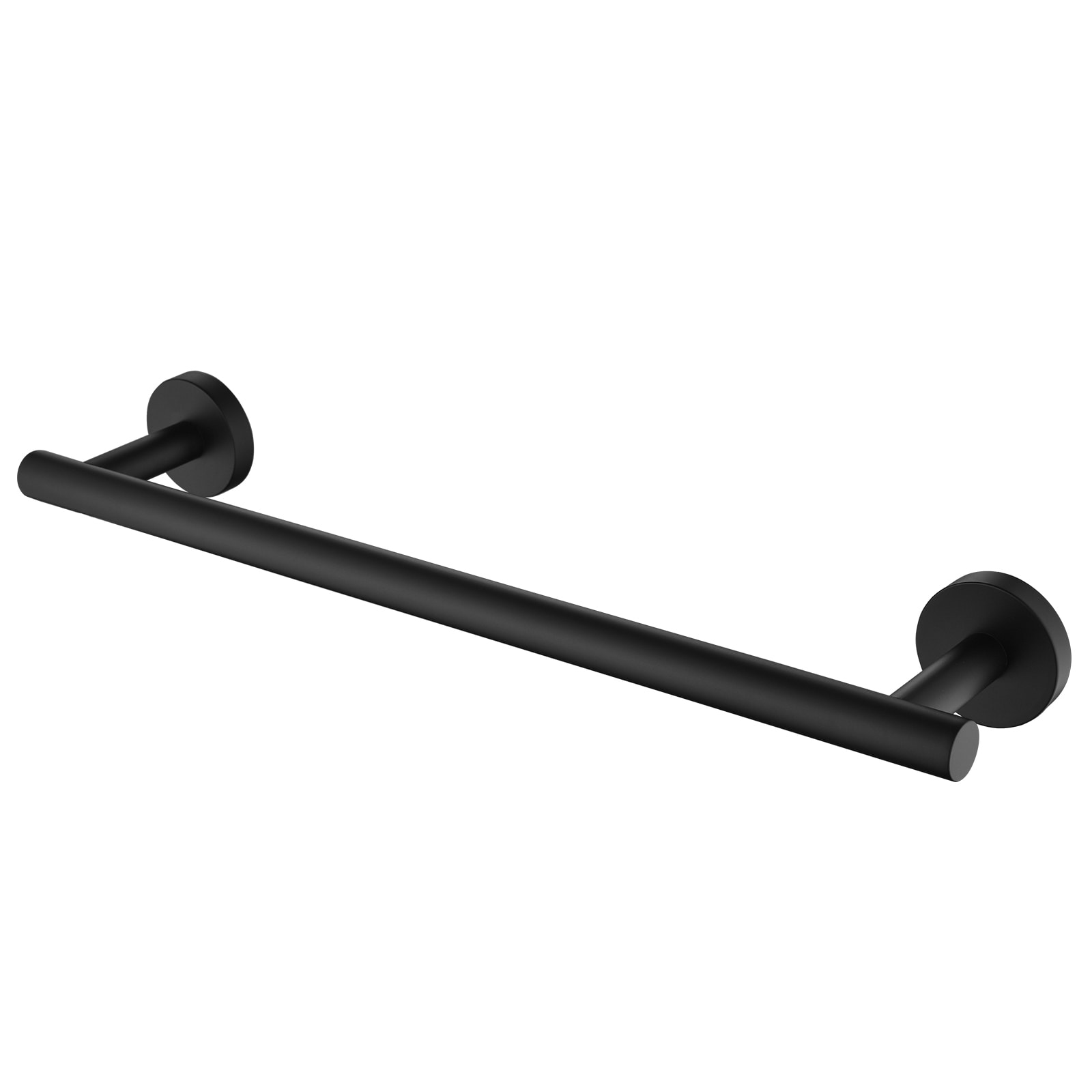 Juego de accesorios de baño decorativos en negro mate de 6 piezas Cobbe - Barra de toallas, porta papel higiénico, anillo de toalla, gancho para batas incluido LS1-H02GJTZ013