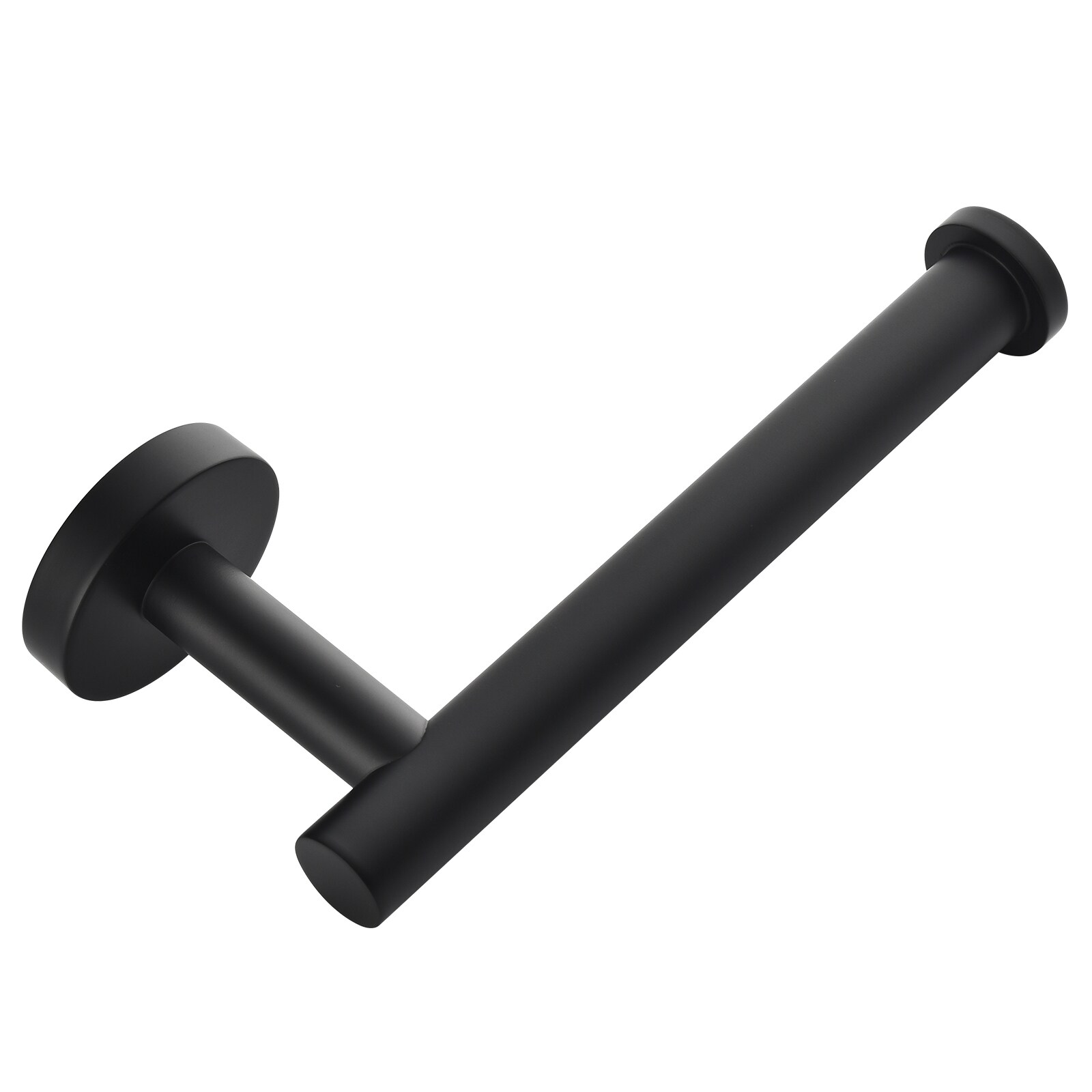 Juego de accesorios de baño decorativos en negro mate de 6 piezas Cobbe - Barra de toallas, porta papel higiénico, anillo de toalla, gancho para batas incluido LS1-H02GJTZ013