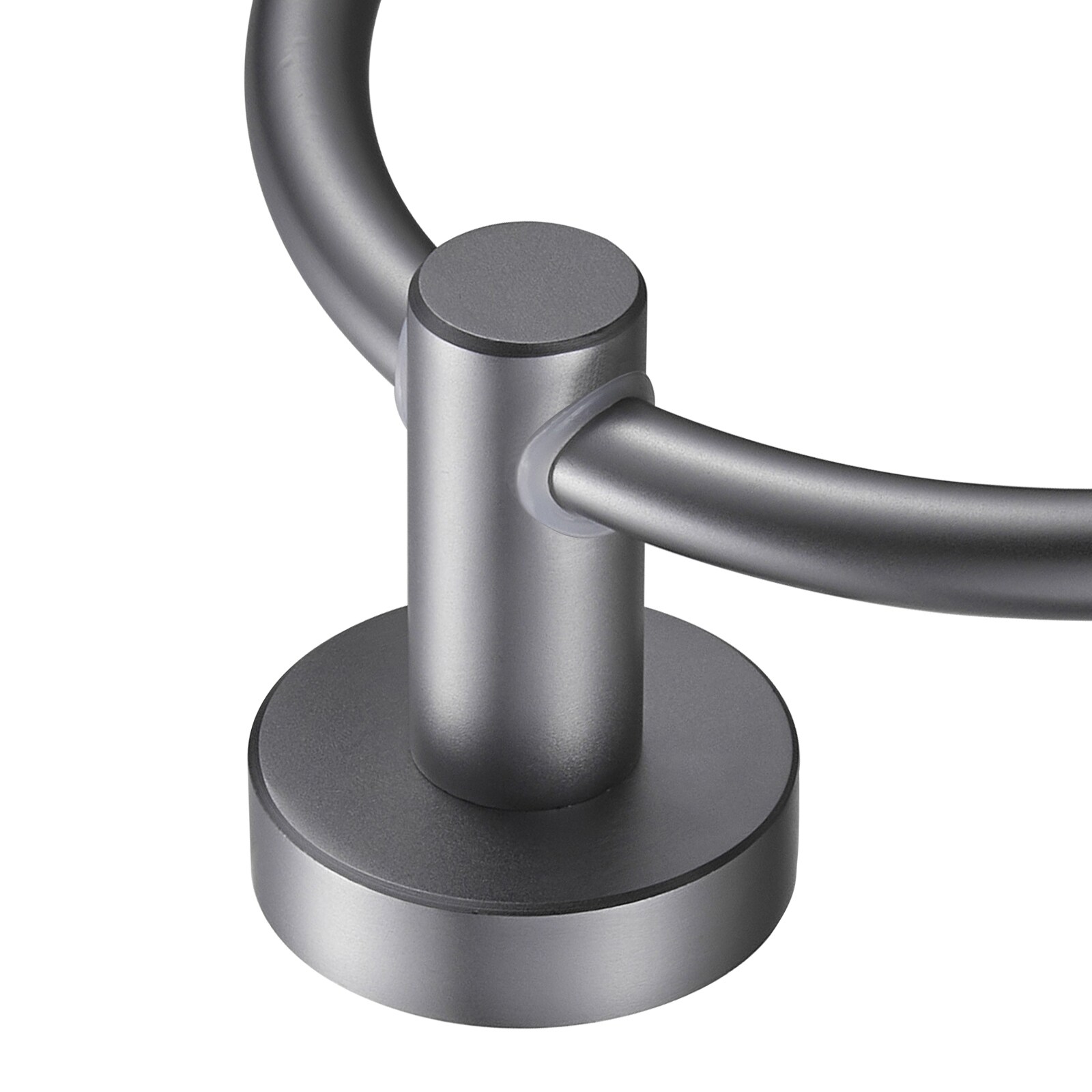 Juego de accesorios de baño decorativos en gris de 3 piezas Cobbe: Barra para toallas, portarrollos de papel higiénico y aro para toallas incluidos