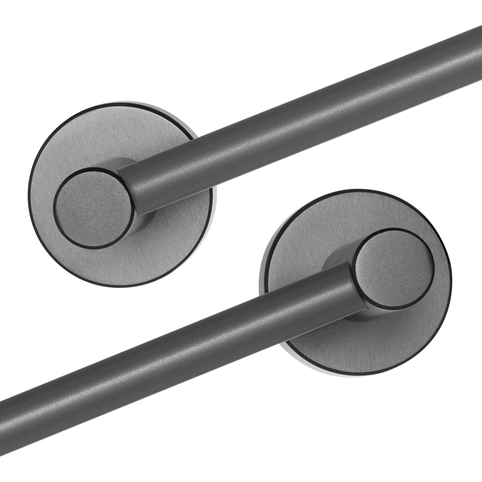 Juego de Accesorios Decorativos para Baño en Gris de 6 Piezas Cobbe - Barra de Toalla, Porta Papel Higiénico, Anillo de Toalla, Gancho para Bata incluido LSKBHS02062