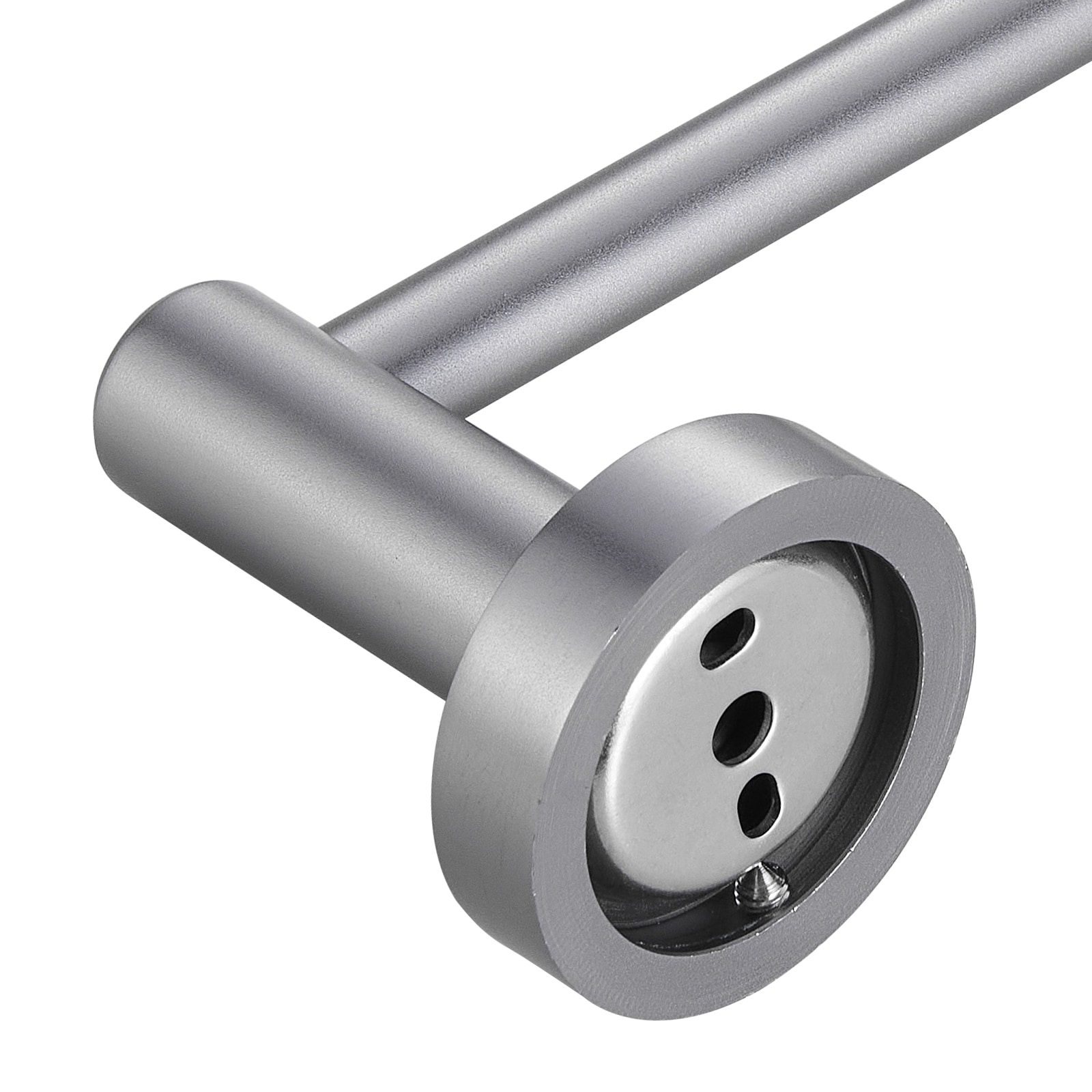 Juego de Accesorios Decorativos para Baño en Gris de 6 Piezas Cobbe - Barra de Toalla, Porta Papel Higiénico, Anillo de Toalla, Gancho para Bata incluido LSKBHS02062