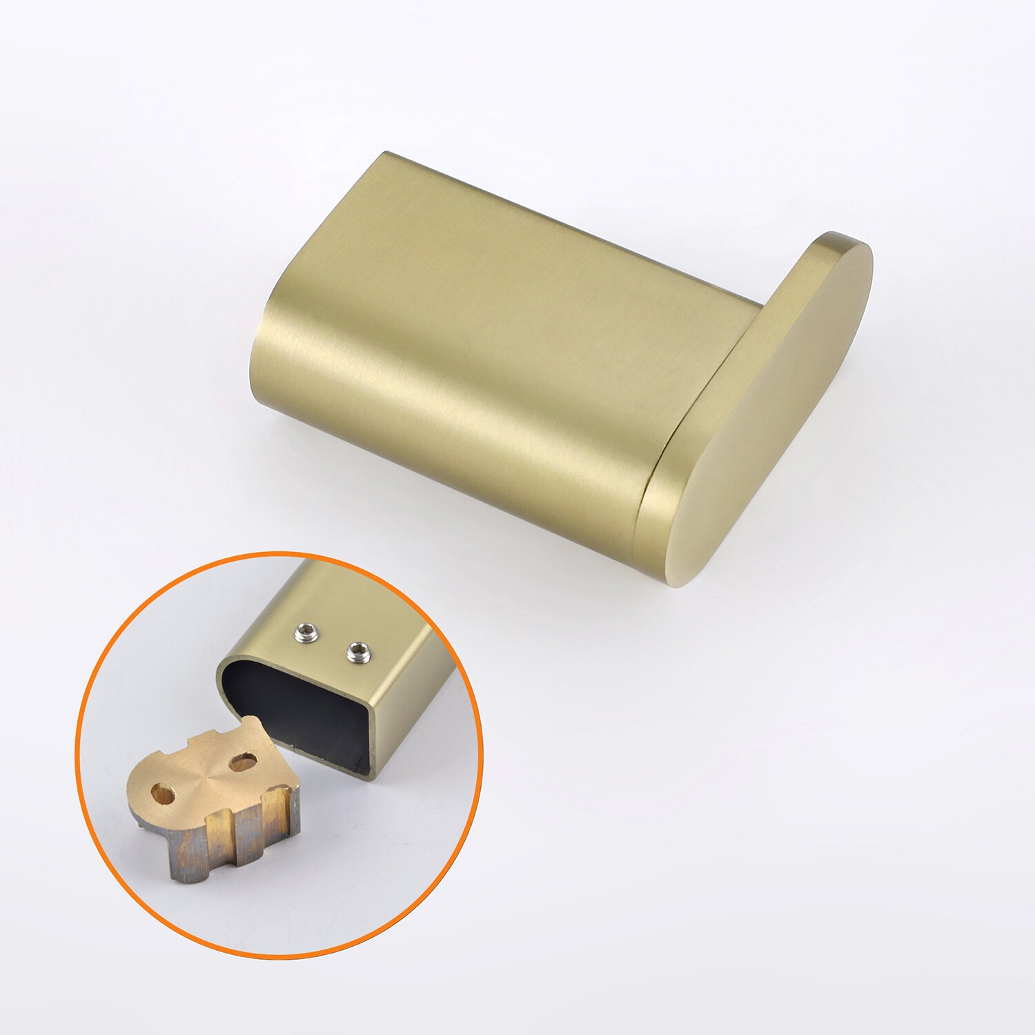 Juego de Accesorios de Baño Decorativos en Dorado Cepillado de 4 Piezas Cobbe - Incluye Barra de Toalla, Porta Papel Higiénico y Gancho para Batas