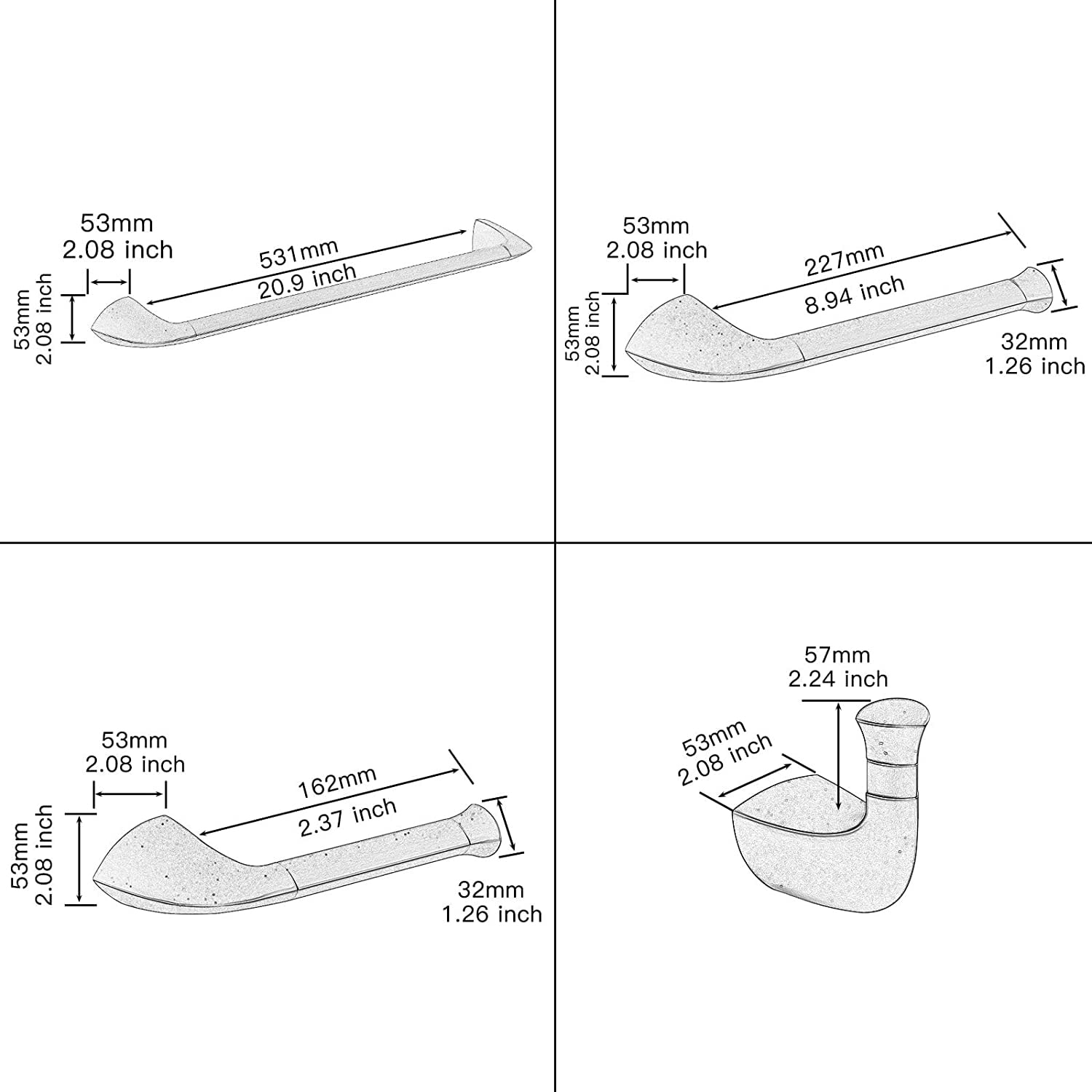 Juego de accesorios para baño decorativos en negro mate de 4 piezas que incluye barra de toallas, portarrollos, anillo para toallas y gancho para batas - Incluidos A-91002-NEGRO