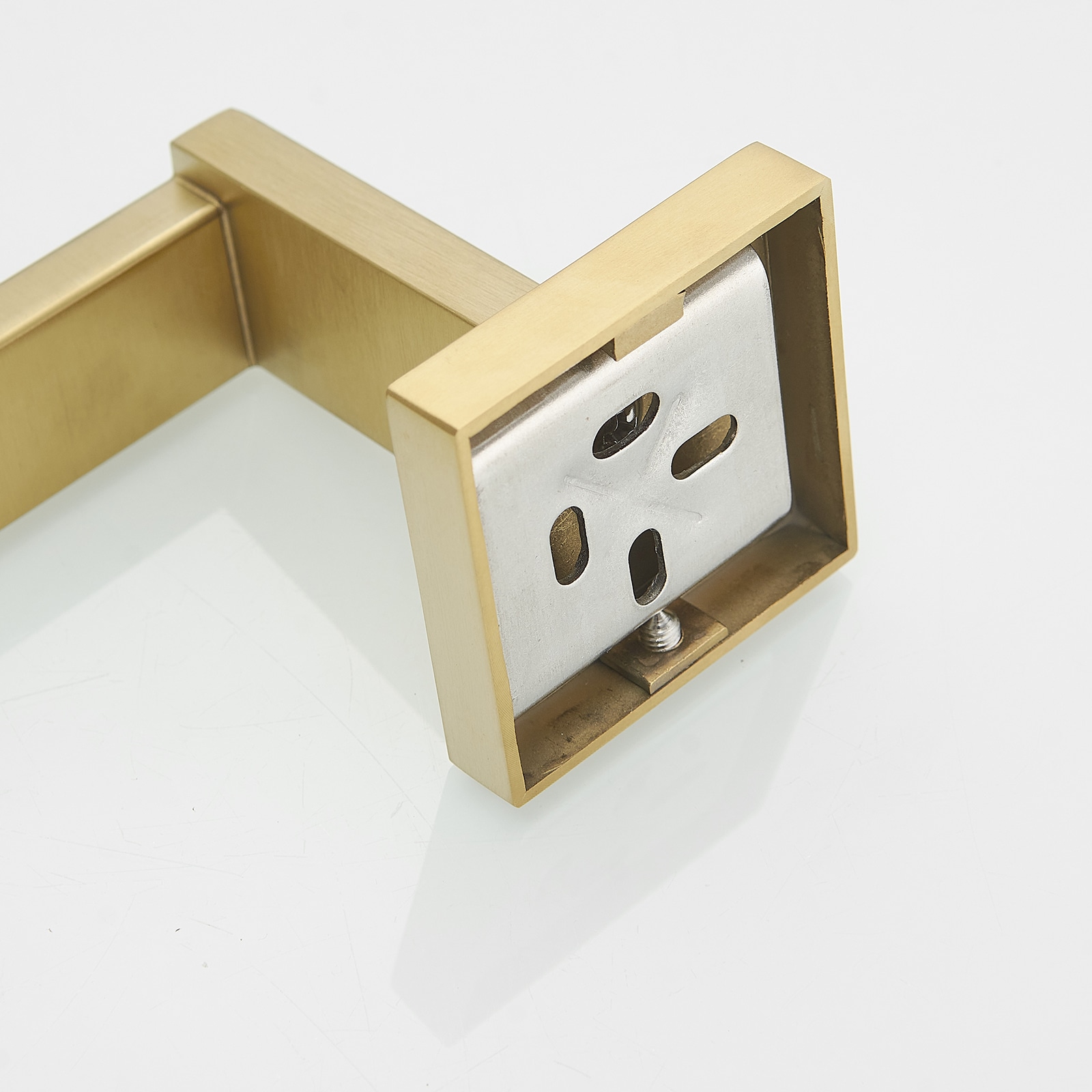 Juego de Accesorios de Baño de 5 Piezas en Color Dorado Cepillado - Barra Toallera, Porta Papel Higiénico y Gancho para Batas Incluidos A-91012-S-BG-1