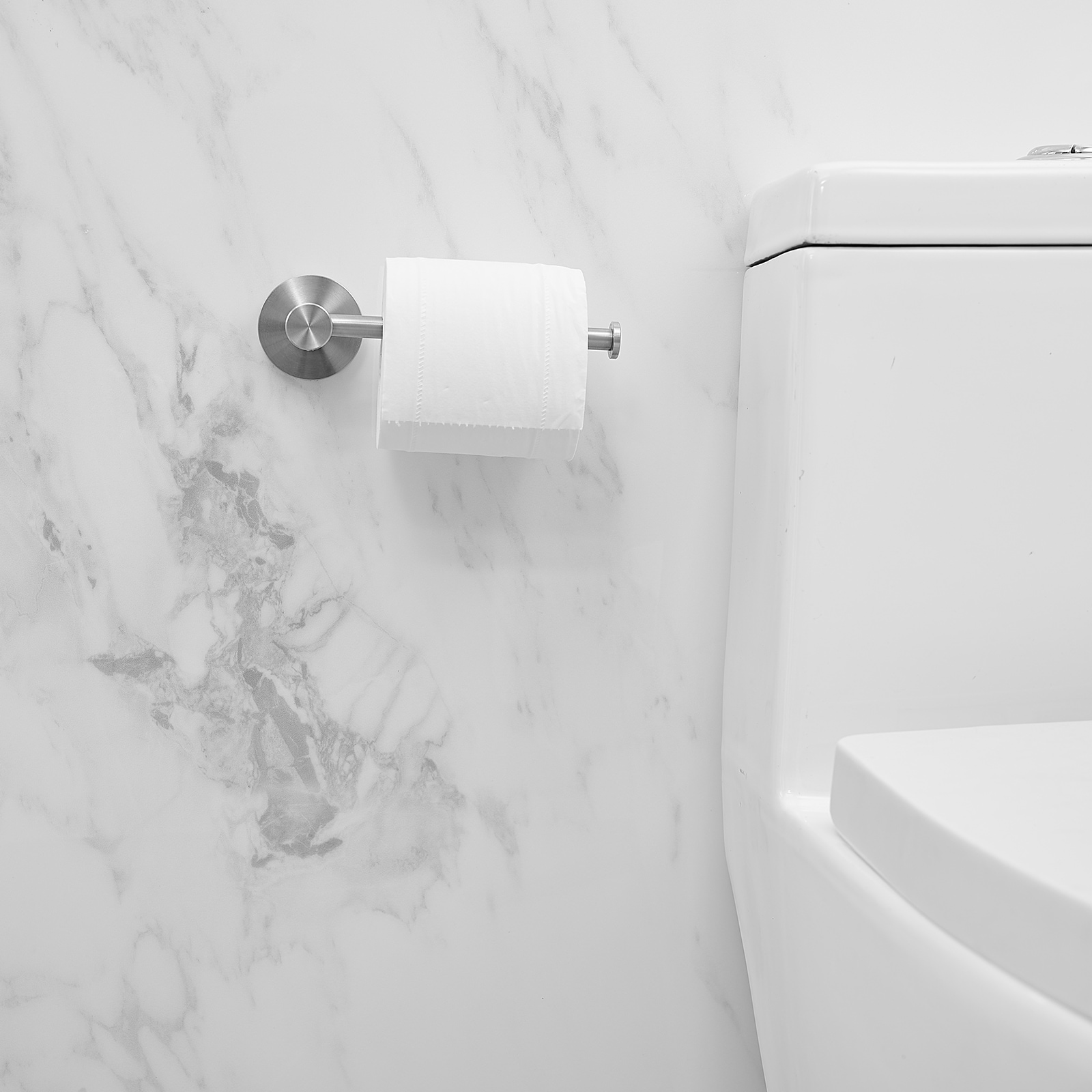 Juego de Accesorios de Baño Decorativos en Níquel Cepillado de 5 Piezas para Baño - Barra de Toalla, Portarrollos y Gancho para Bata incluidos A-91013-S-N-1