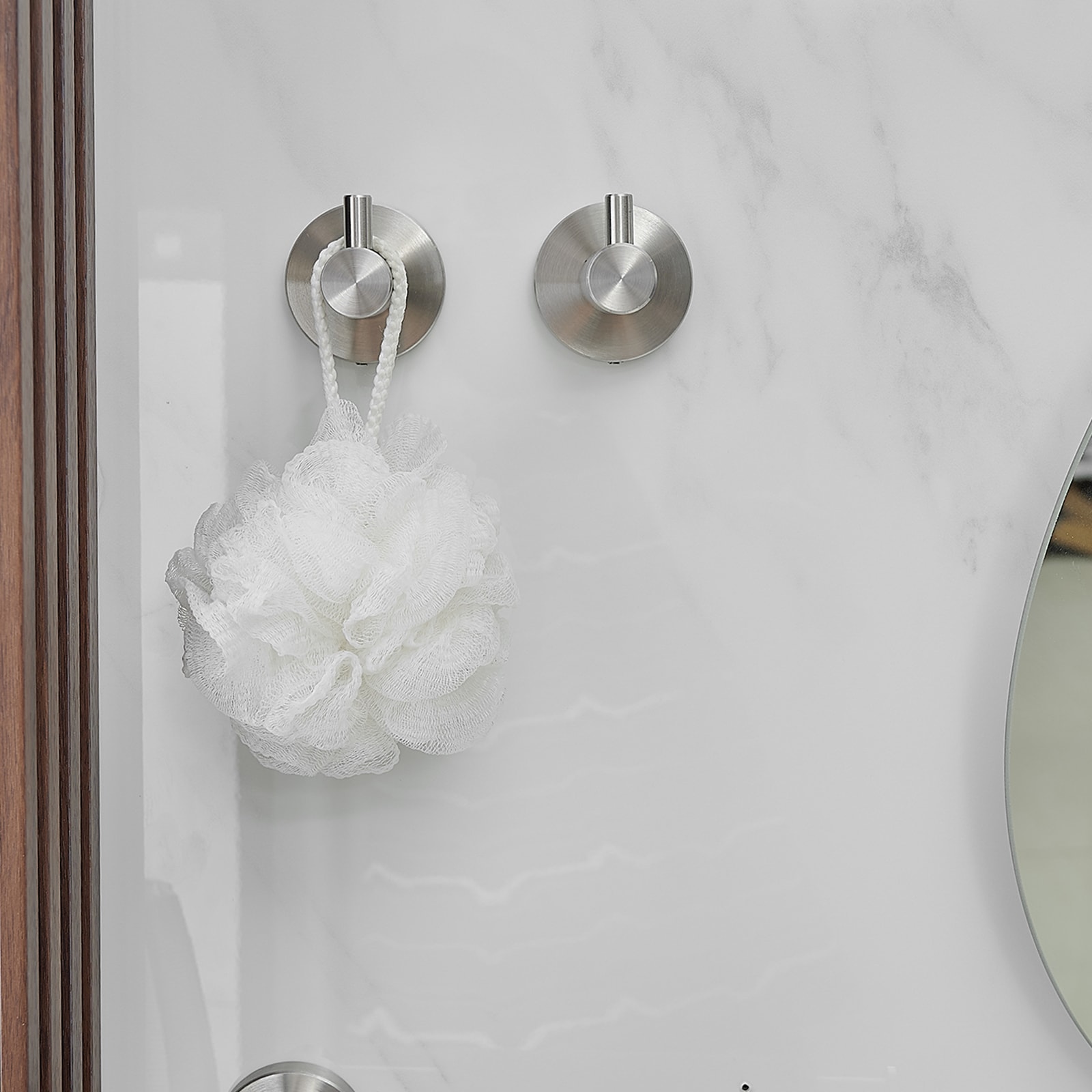 Juego de Accesorios de Baño Decorativos en Níquel Cepillado de 5 Piezas para Baño - Barra de Toalla, Portarrollos y Gancho para Bata incluidos A-91013-S-N-1