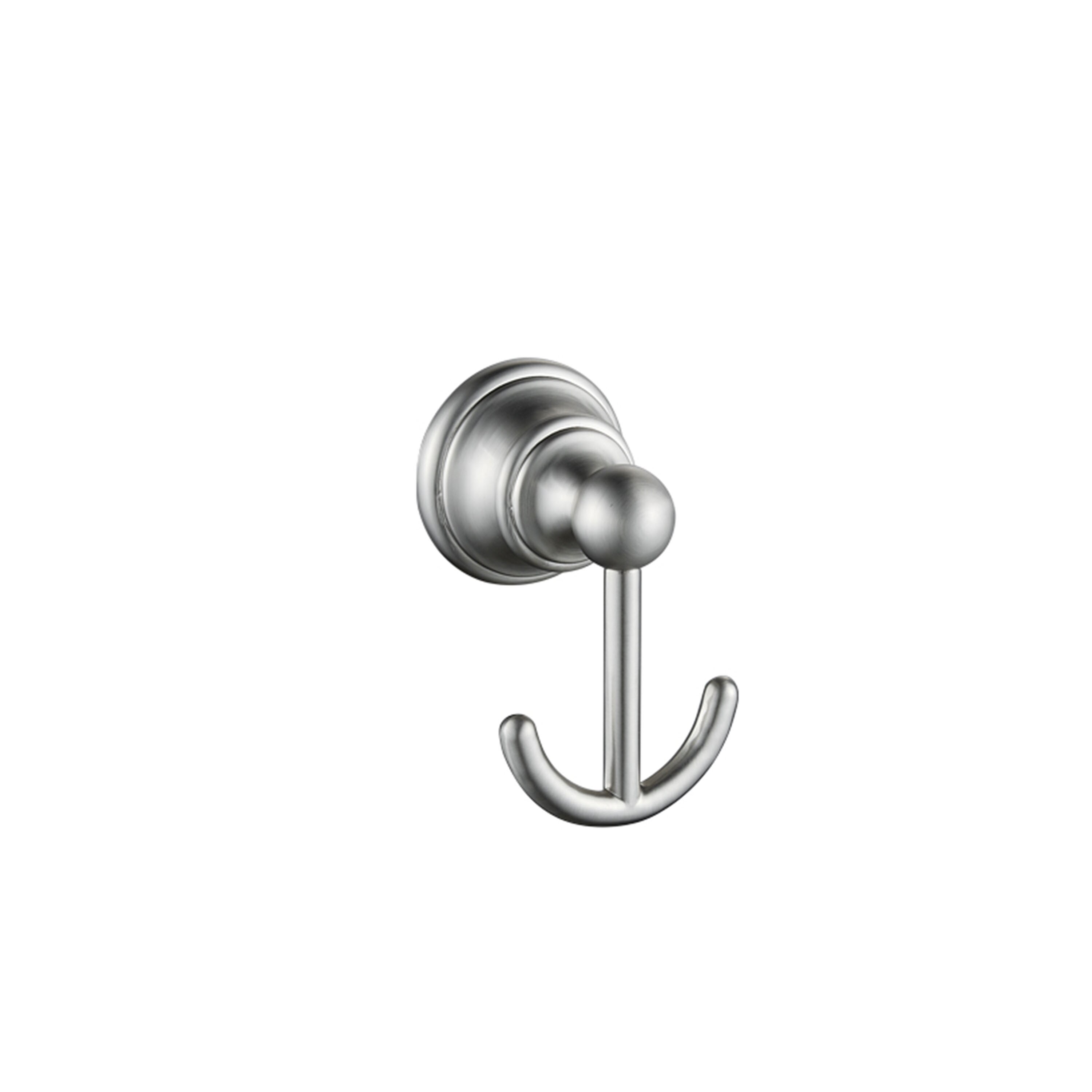  Juego de accesorios de baño decorativos de níquel cepillado de 4 piezas de FORIOUS, que incluye barra de toallas, portarrollos, argolla para toallas y gancho para batas.