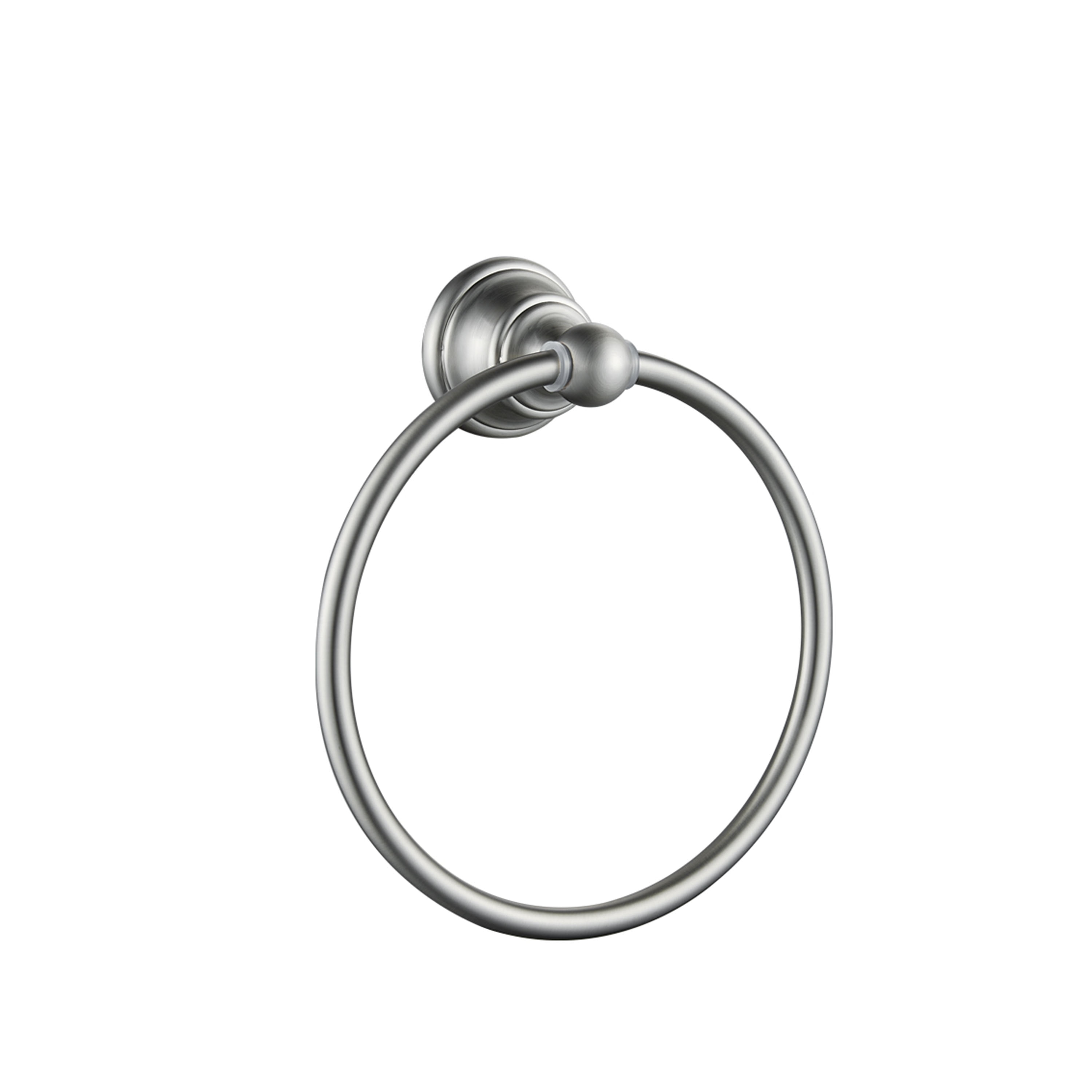  Juego de accesorios de baño decorativos de níquel cepillado de 4 piezas de FORIOUS, que incluye barra de toallas, portarrollos, argolla para toallas y gancho para batas.