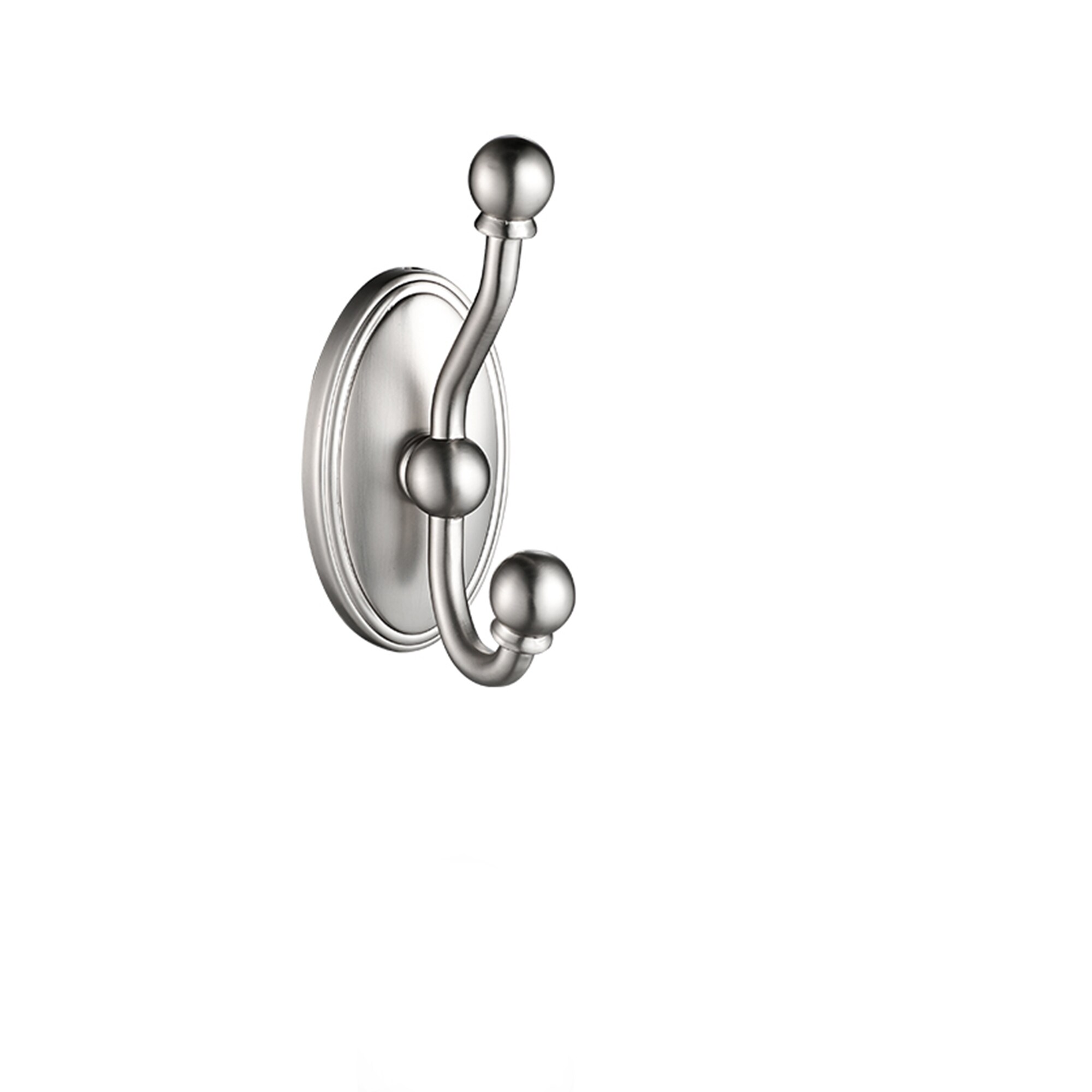Juego de accesorios de baño decorativos de níquel cepillado de 4 piezas Forious - Barra para toallas, porta papel higiénico, argolla para toallas, gancho para batas incluido LL19106BN4A