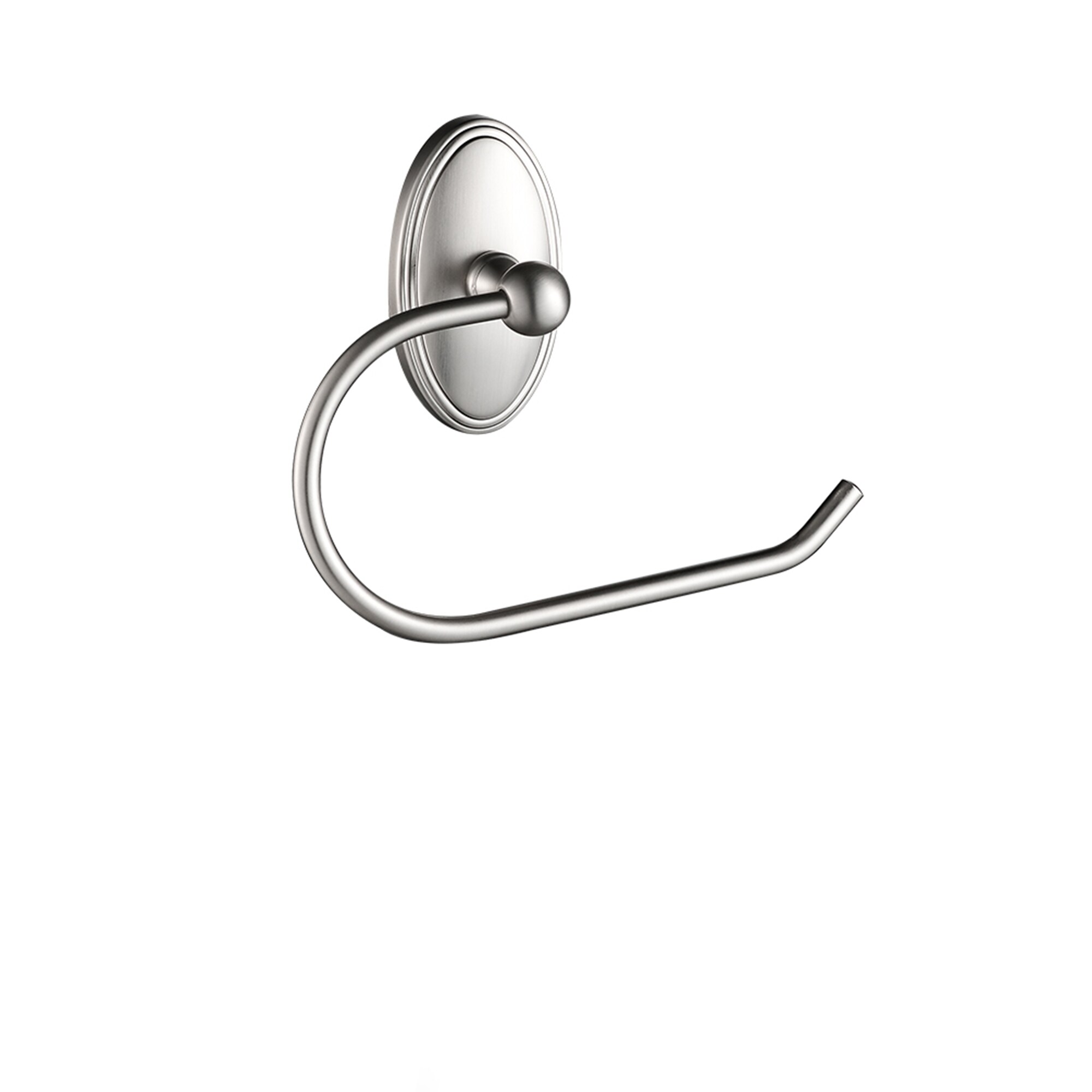 Juego de accesorios de baño decorativos de níquel cepillado de 4 piezas Forious - Barra para toallas, porta papel higiénico, argolla para toallas, gancho para batas incluido LL19106BN4A