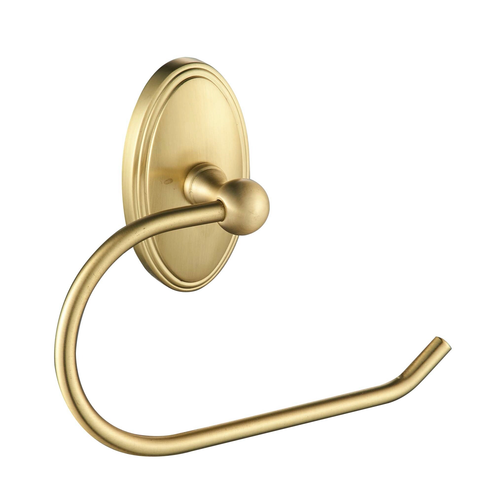 Juego de hardware decorativo de baño de 3 piezas en dorado, incluye barra de toalla, portarrollos y argolla de toalla.