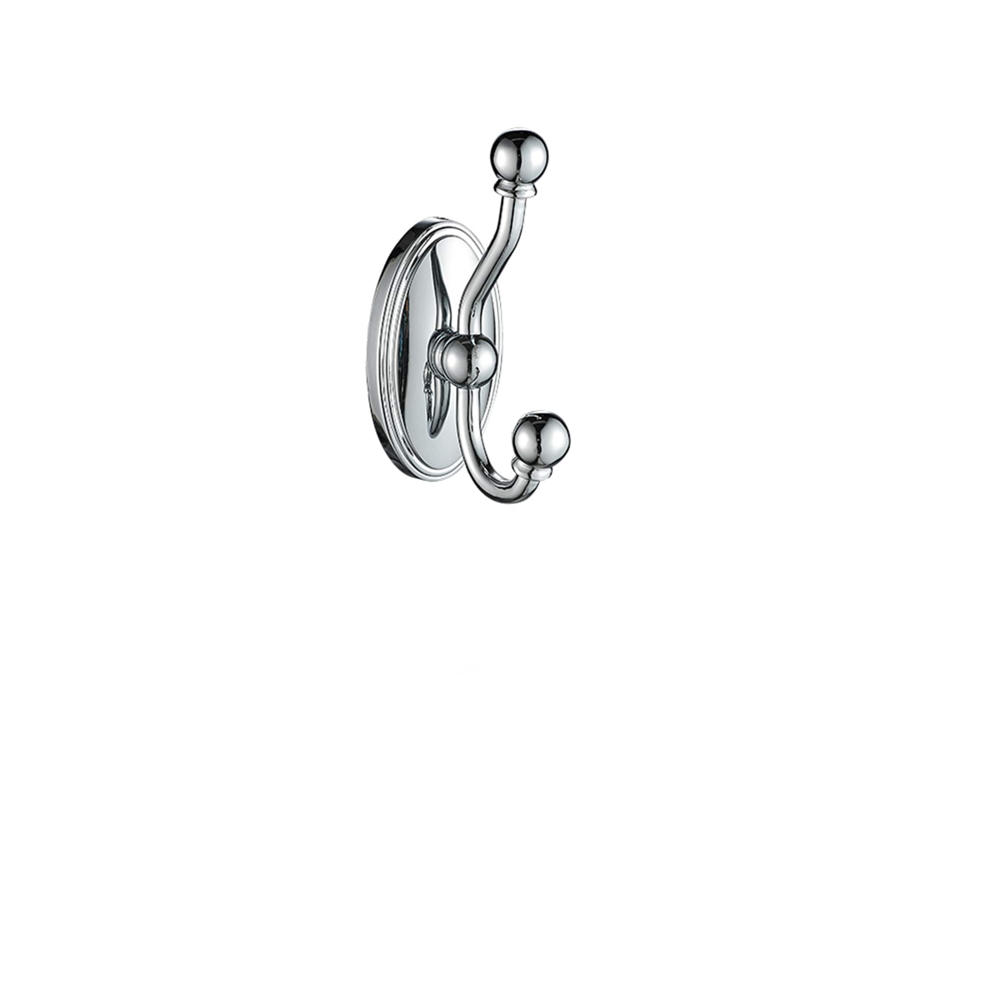 Juego de 4 Piezas de Accesorios de Baño Decorativos de Cromo FORIOUS - Barra de Toallas, Porta Papel Higiénico, Argolla de Toalla, Gancho para Batas incluido LL19106CH4A