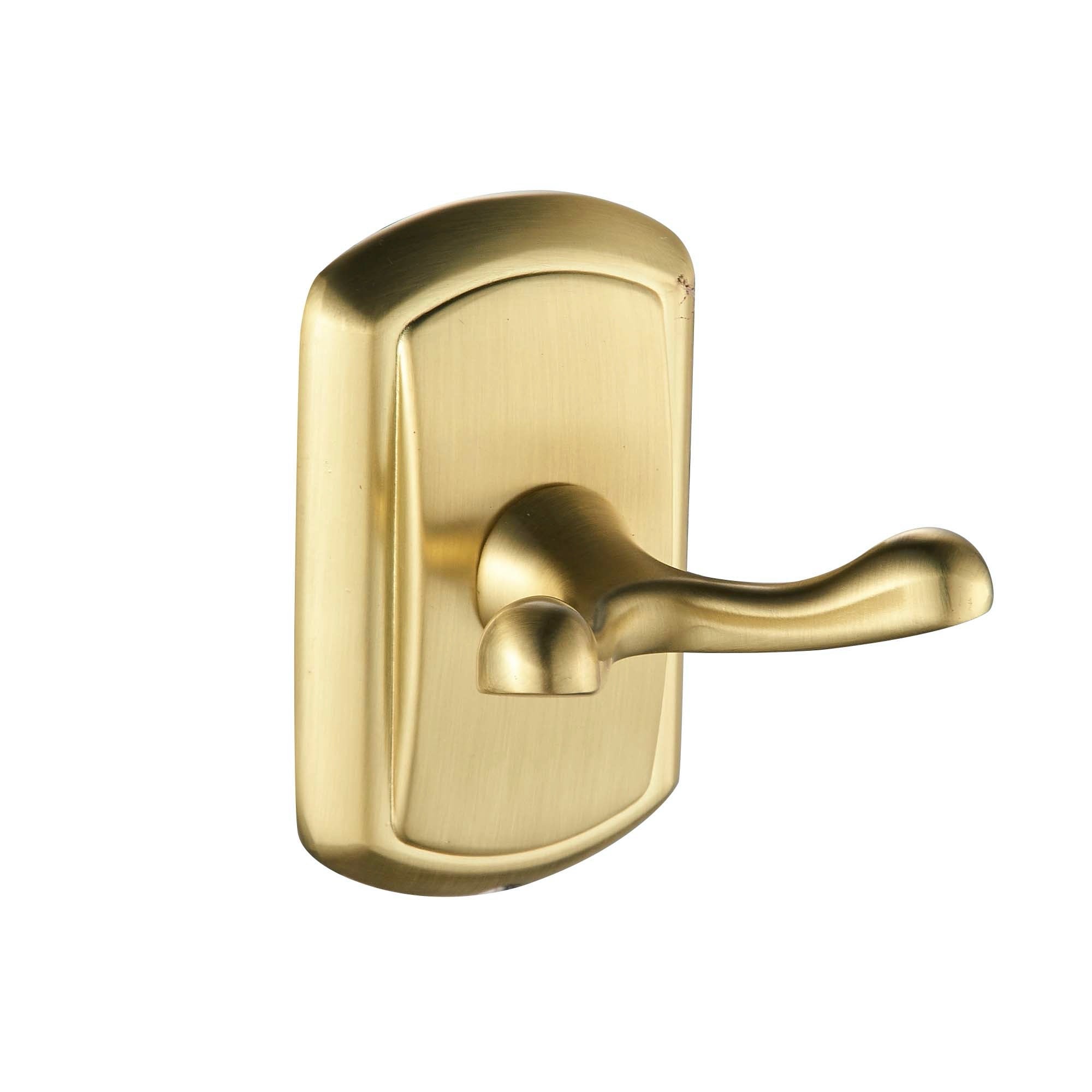 Juego de accesorios para baño decorativos en dorado de 4 piezas FORIOUS - Barra de toalla, portarrollos de papel higiénico, argolla de toalla, gancho para batas incluidos LL19104G4A