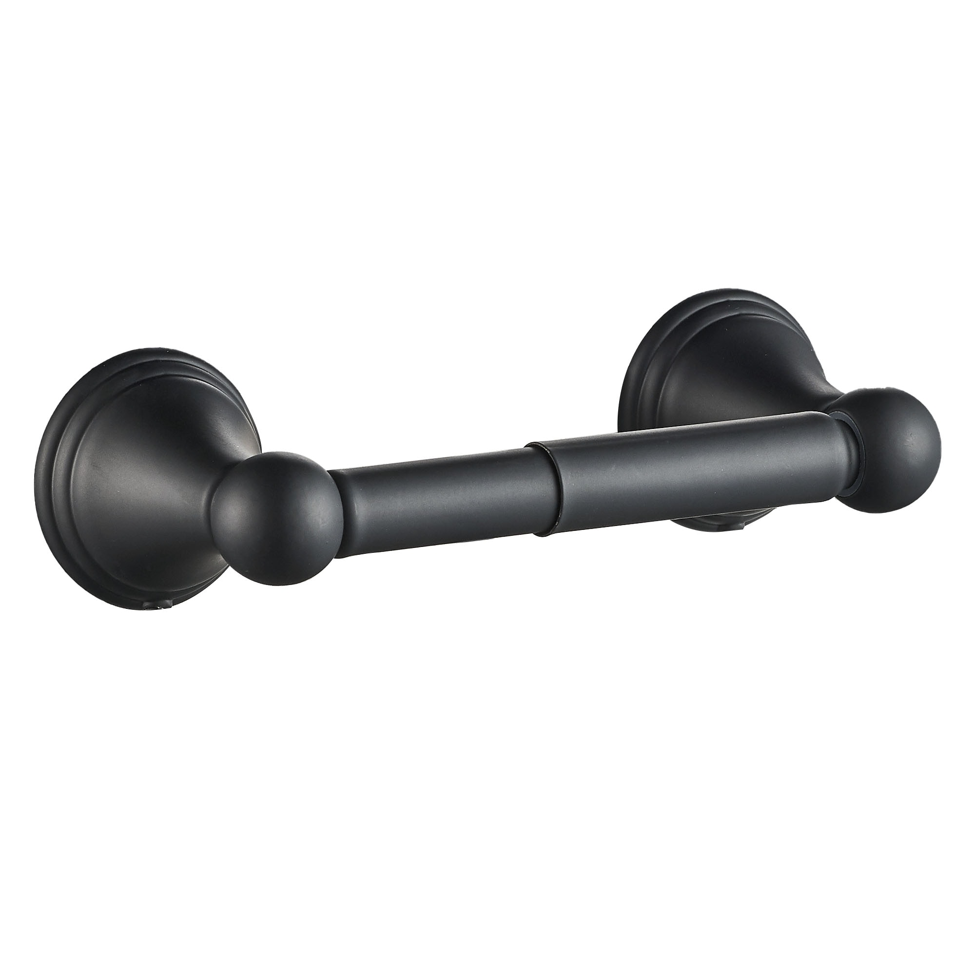 Juego de Herrajes Decorativos para Baño en Negro Mate de 4 Piezas FORIOUS - Incluye Barra de Toallas, Portarrollos, Argolla de Toallas y Gancho para Batas LL19108B4A