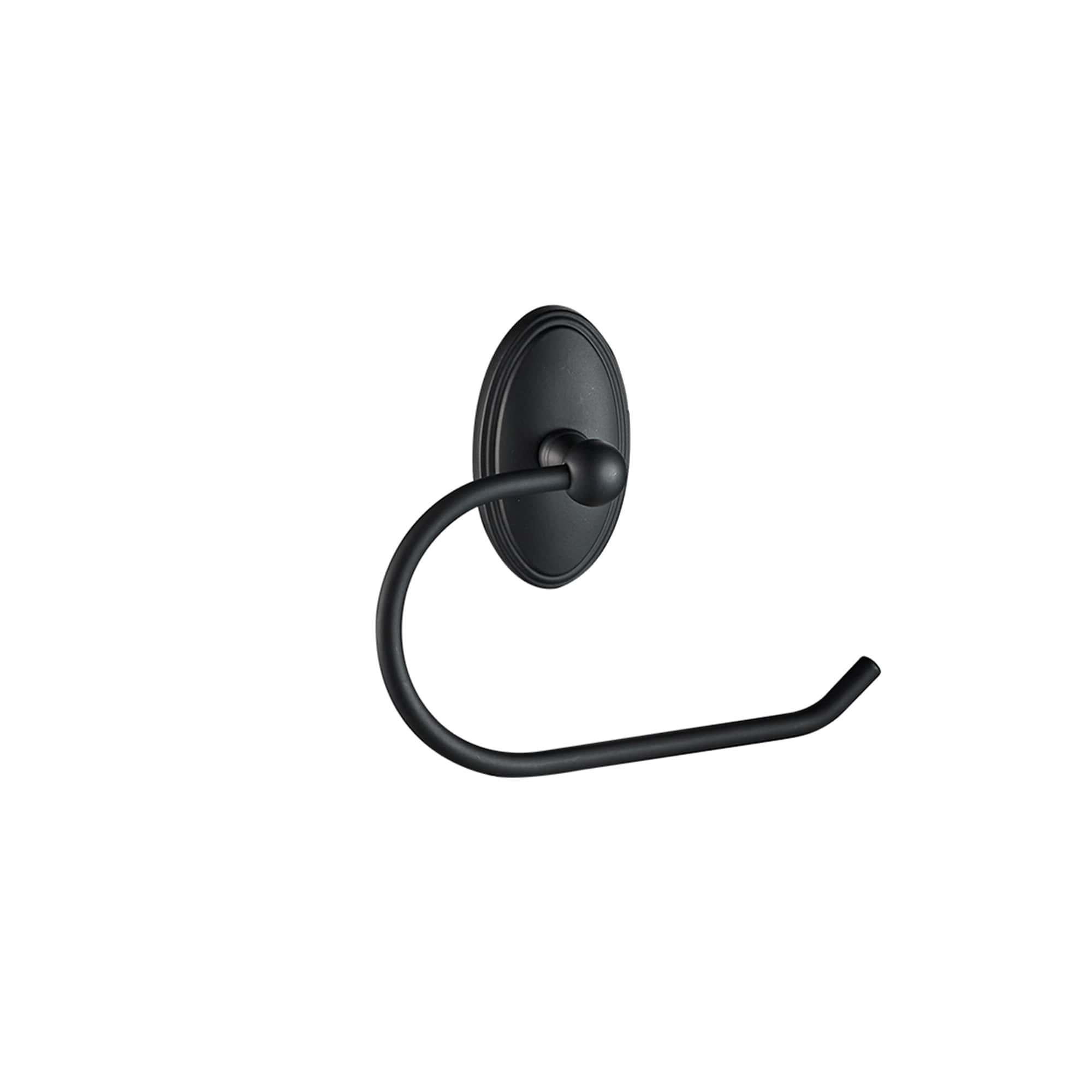 Juego de accesorios para baño en negro mate de 4 piezas FORIOUS - Barra de toalla, portarrollos, anillo de toalla y gancho para batas incluidos LL19106B4A