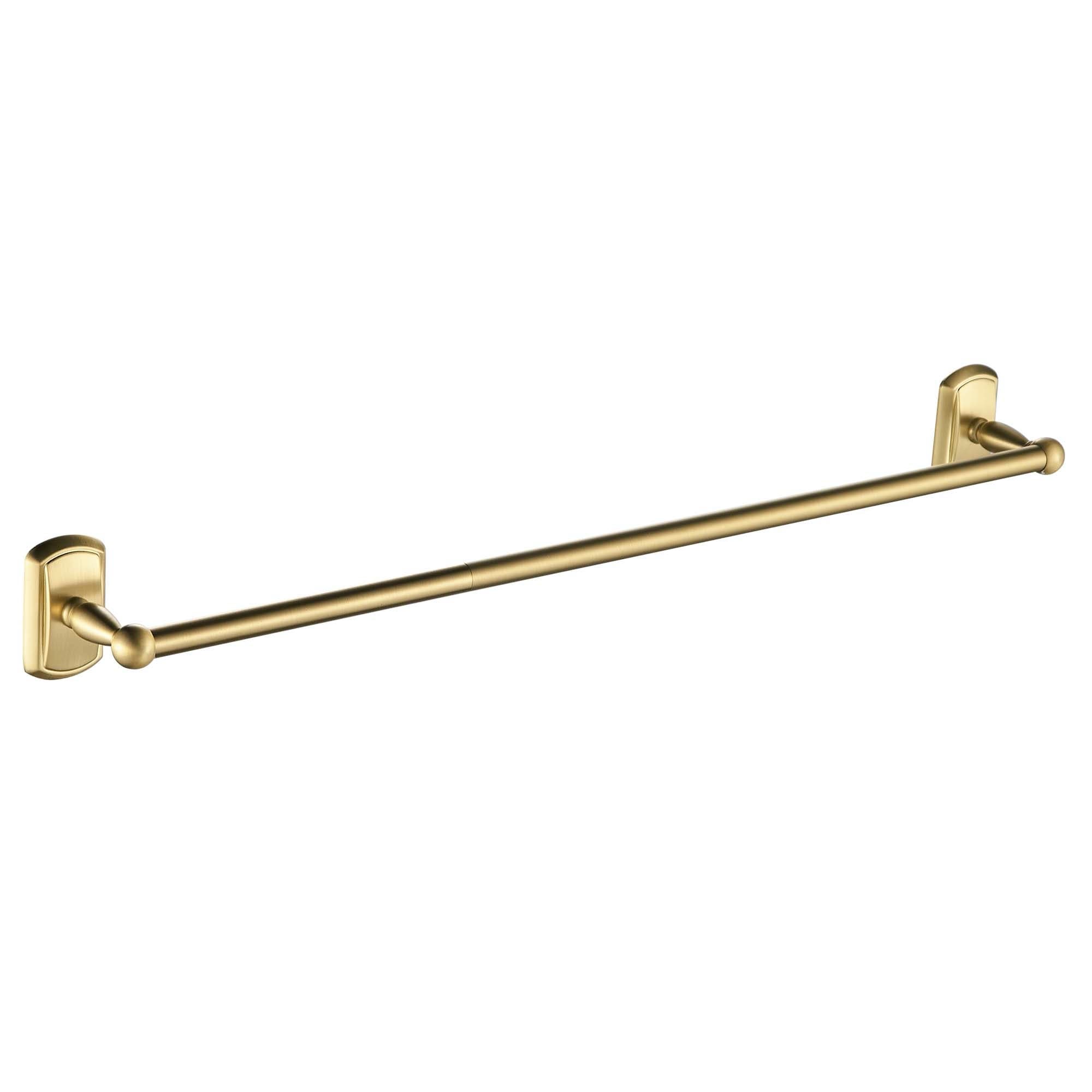Juego de accesorios de baño decorativos en dorado de 3 piezas FORIOUS: Barra de toalla, portarrollos de papel higiénico y argolla para toalla, incluido LL19104G3A