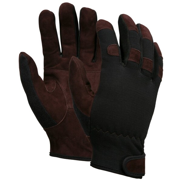 Mcr Safety Gloves, Guantes de cuero marrón económicos multiusos, XXL, paquete de 12 - 920XXL