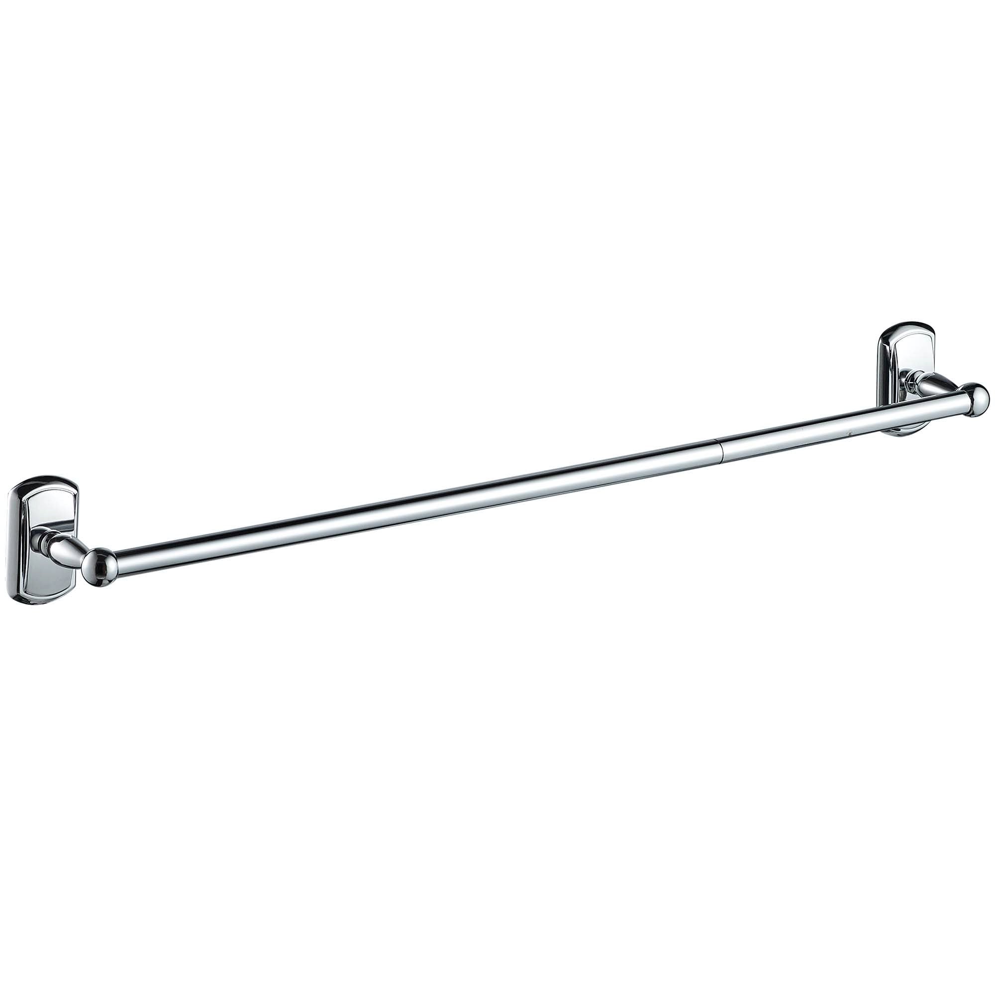 Juego de accesorios decorativos para baño de 4 piezas en cromo - Barra de toalla, portarrollo de papel, anillo para toalla, gancho para batas incluido LL19104CH4A