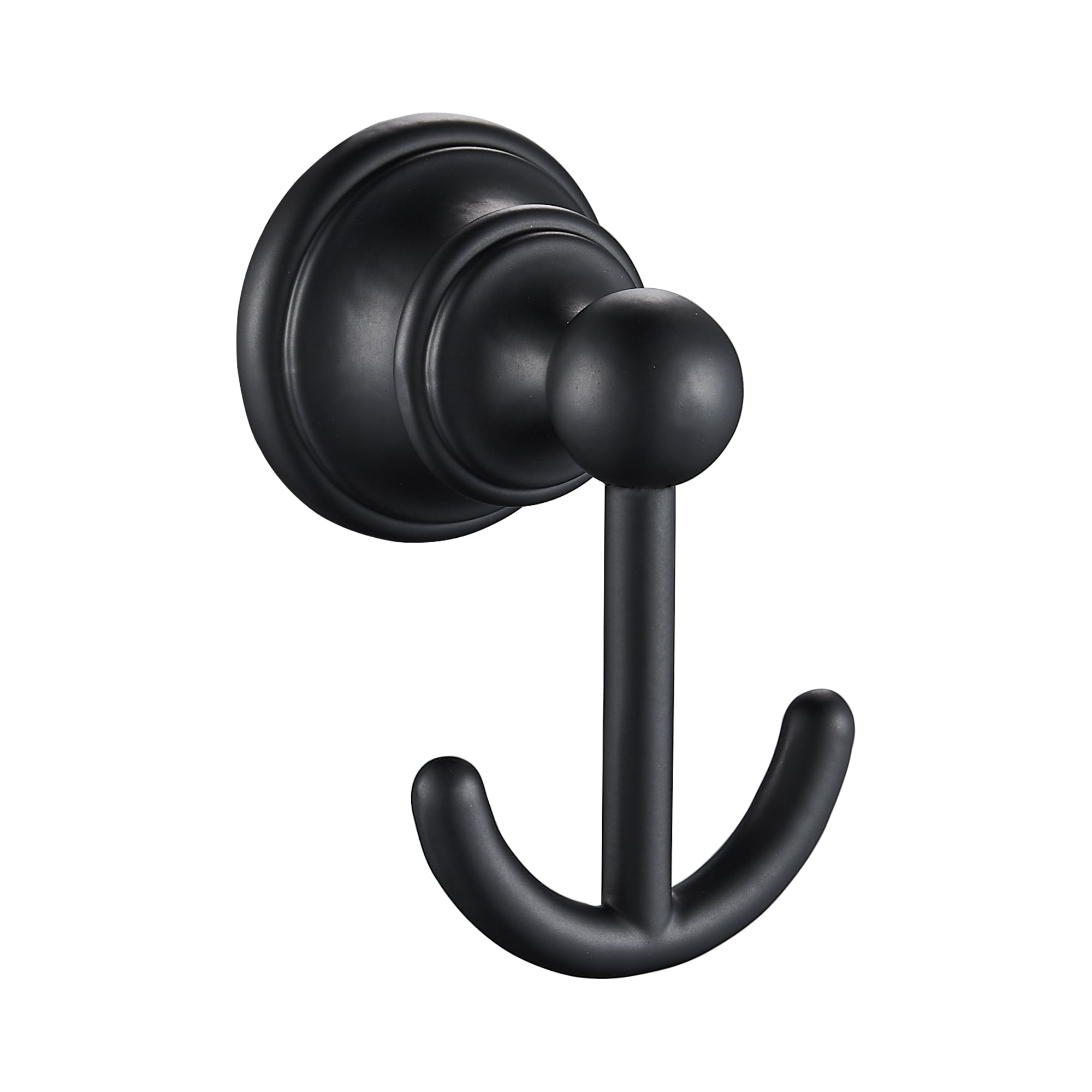 Juego de accesorios de baño decorativos en negro mate de 4 piezas FORIOUS: Barra de toalla, porta papel higiénico, argolla de toalla y gancho para batas incluidos LL19103B4A