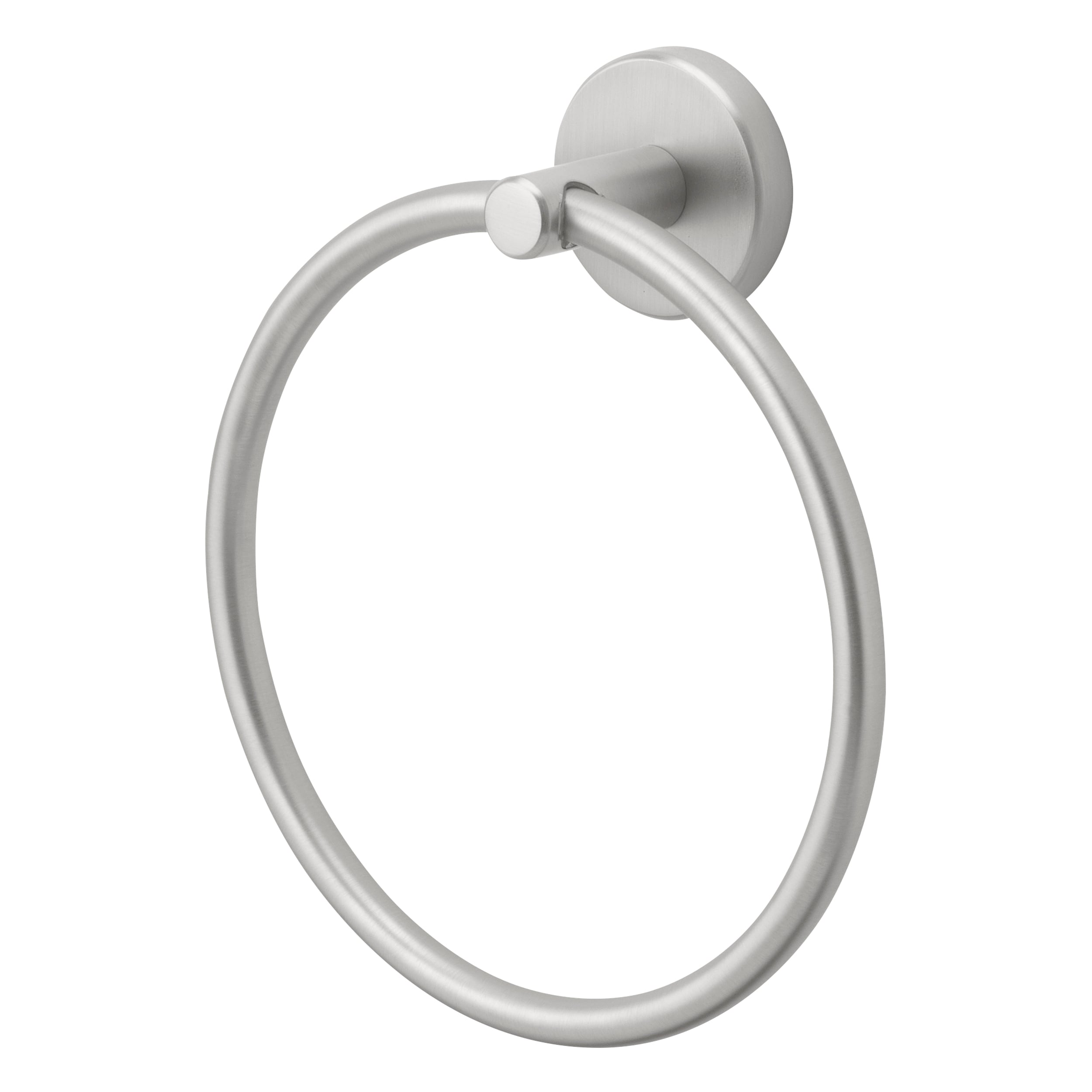 Juego de accesorios decorativos para baño en níquel cepillado Harlow de 3 piezas allen + roth - Barra para toallas, porta papel higiénico y argolla para toallas incluidos 167-HAR3KT-ARBN