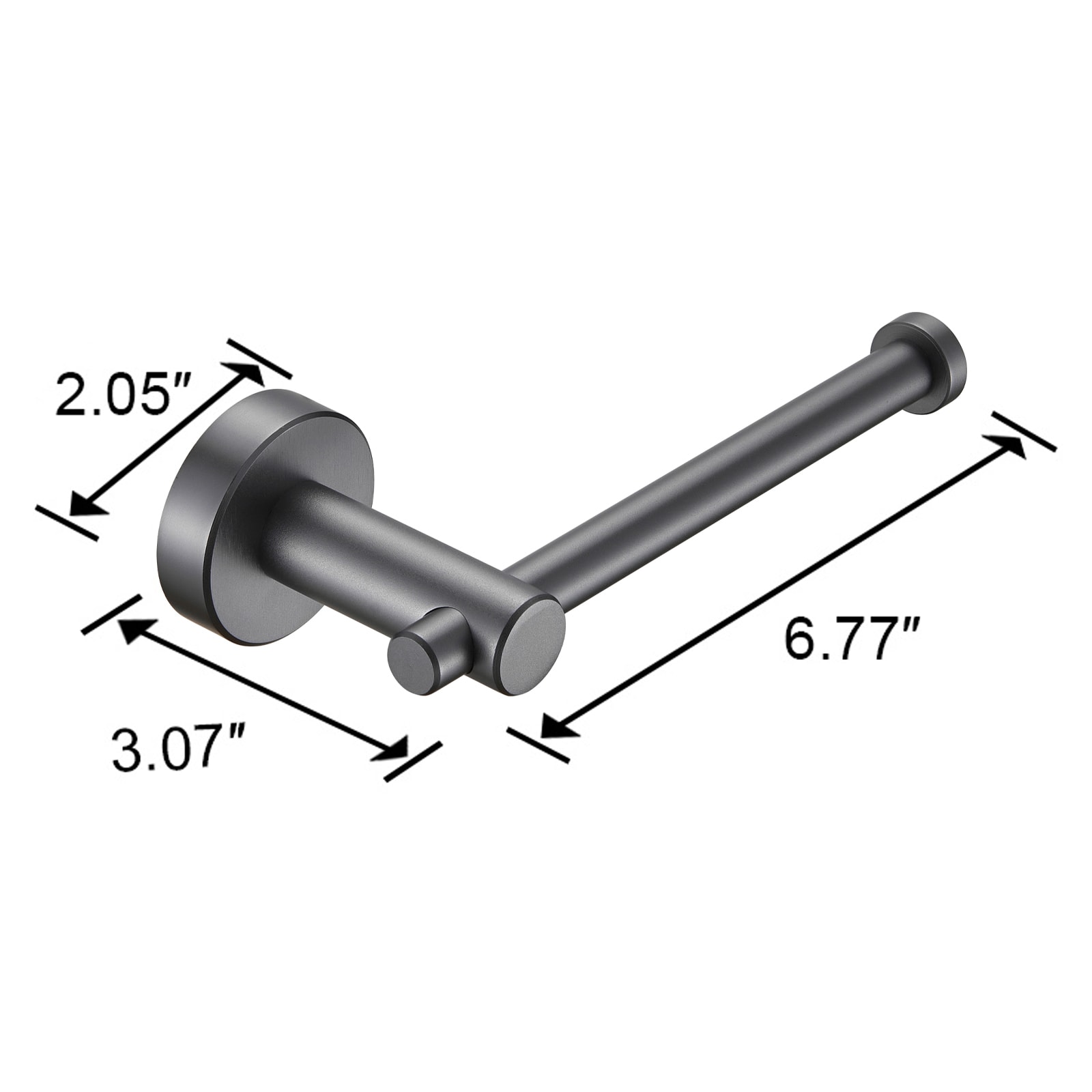 Juego de Accesorios de Baño Decorativos en Gris Acero de 3 Piezas - Barra de Toallas, Porta Papel Higiénico y Argolla para Toallas incluido SX-DR3015
