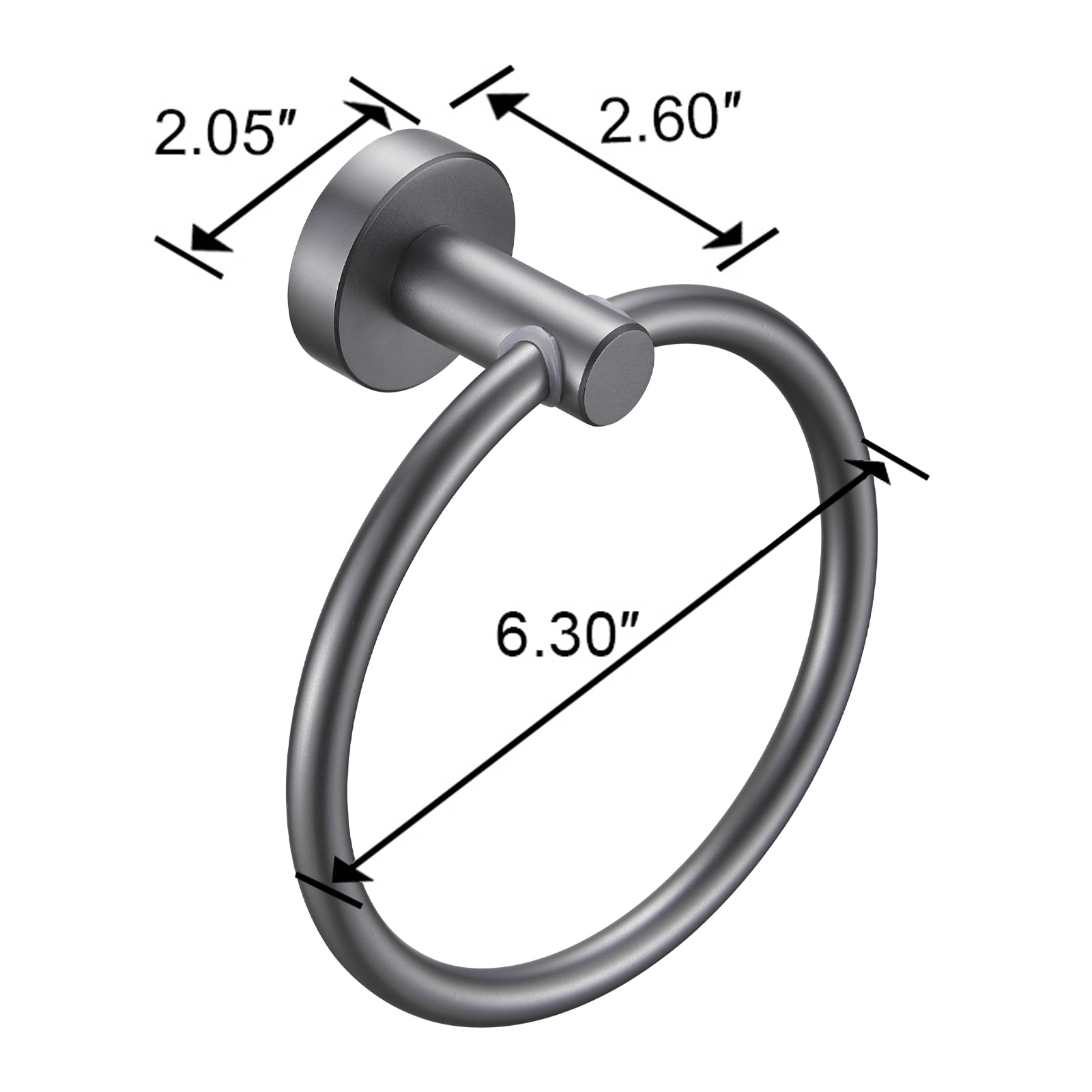 Juego de Accesorios de Baño Decorativos en Gris Acero de 3 Piezas - Barra de Toallas, Porta Papel Higiénico y Argolla para Toallas incluido SX-DR3015
