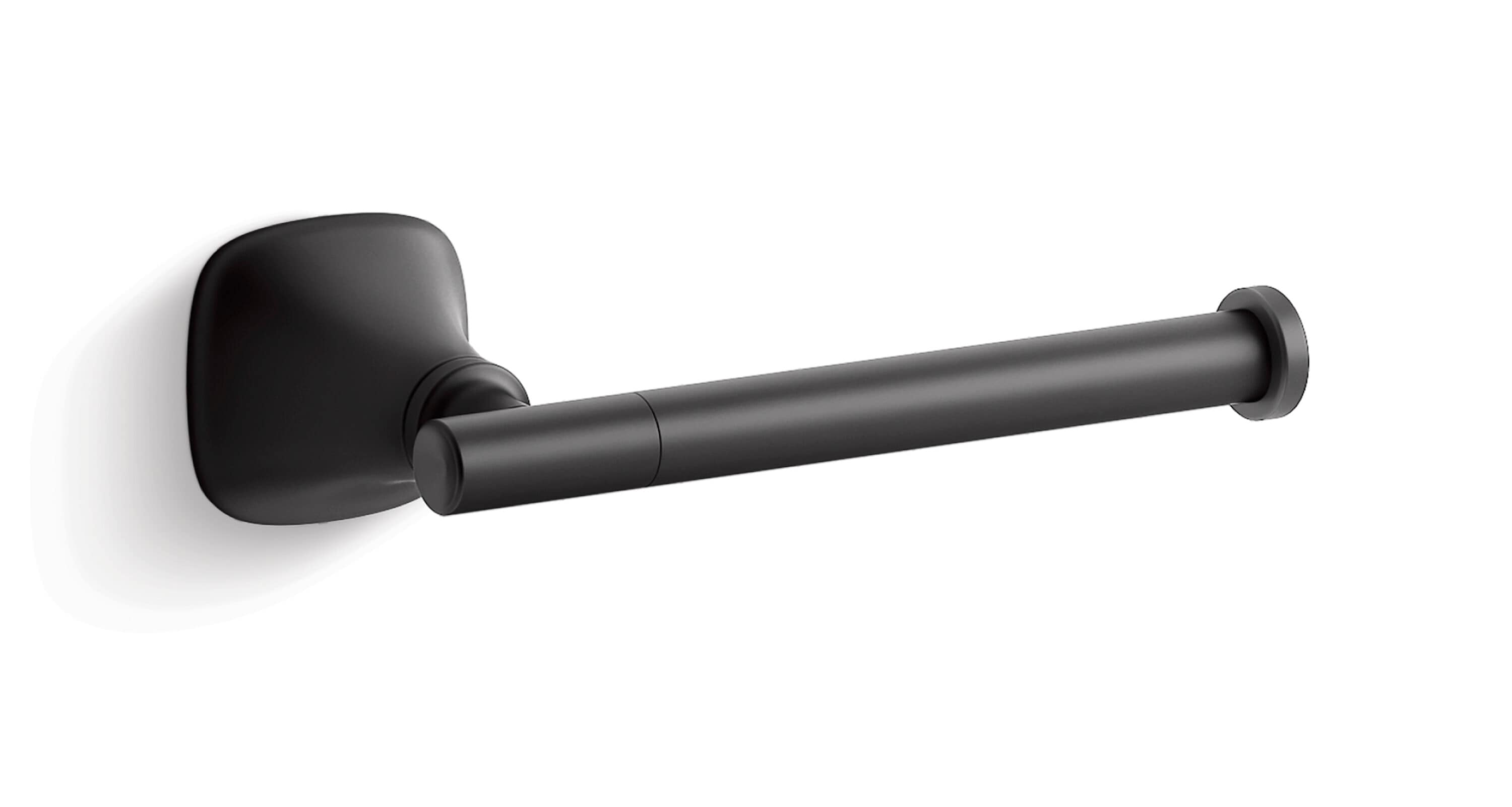 Juego de accesorios de baño decorativos en negro mate KOHLER de 3 piezas: barra de toalla, portarrollos y argolla para toalla (incluidos R28014-BL)
