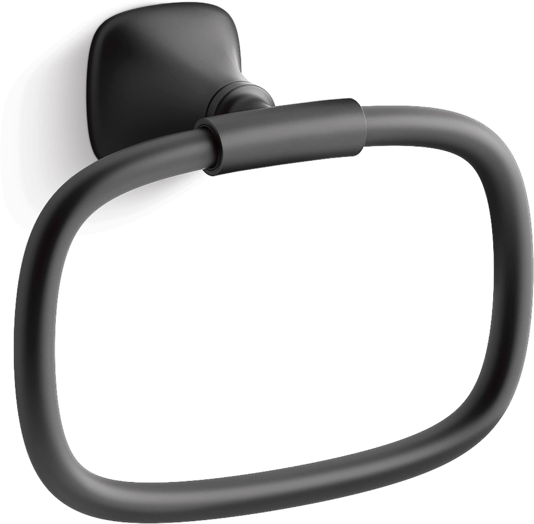 Juego de accesorios de baño decorativos en negro mate KOHLER de 3 piezas: barra de toalla, portarrollos y argolla para toalla (incluidos R28014-BL)
