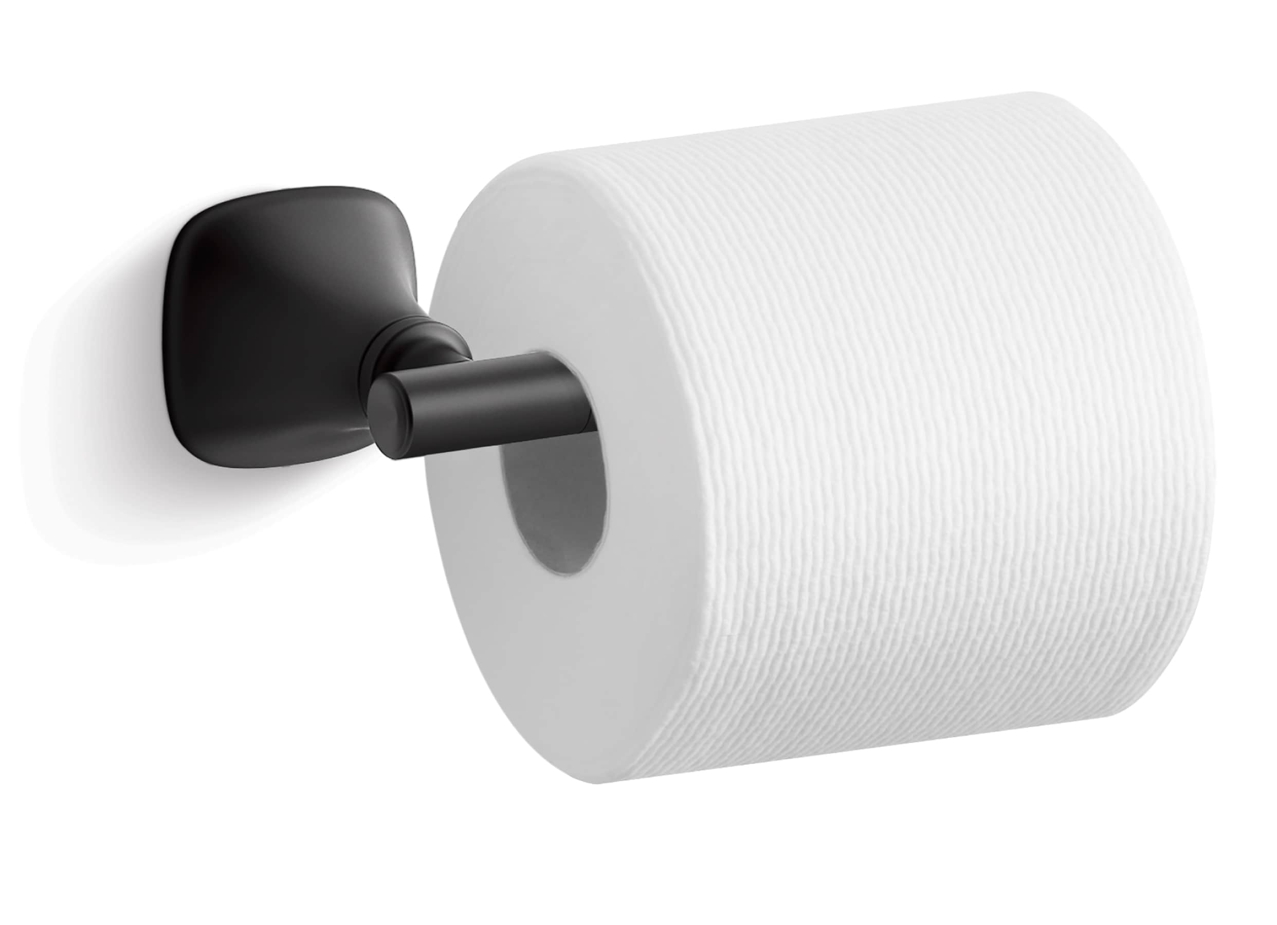 Juego de accesorios de baño decorativos en negro mate KOHLER de 3 piezas: barra de toalla, portarrollos y argolla para toalla (incluidos R28014-BL)
