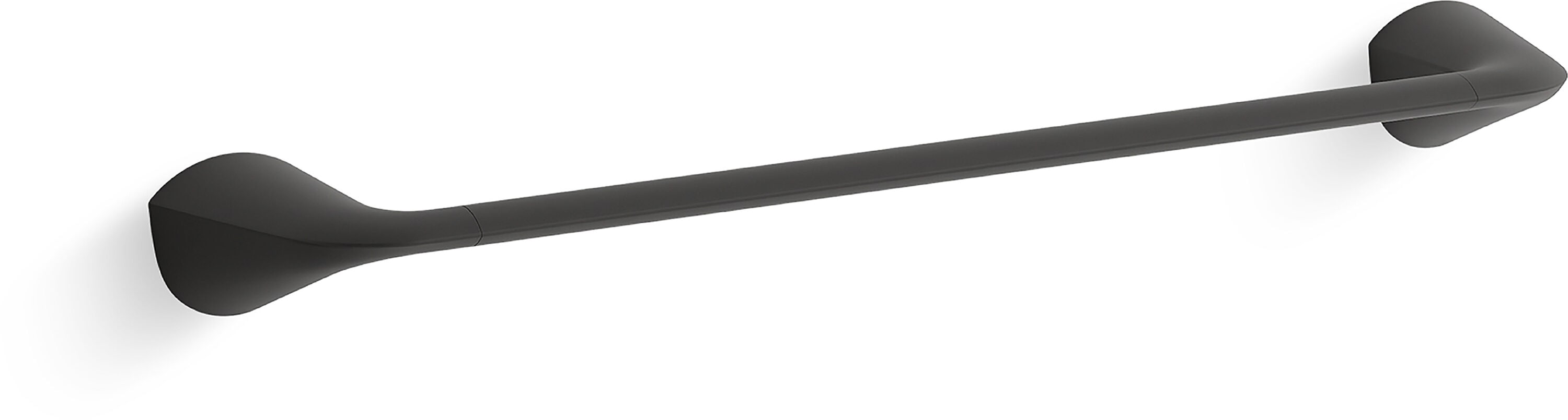 Juego de Accesorios Decorativos para Baño en Negro Mate de 3 Piezas de KOHLER: Barra de Toalla, Portarrollos de Papel Higiénico y Argolla para Toalla Incluidos (R31186-BL)