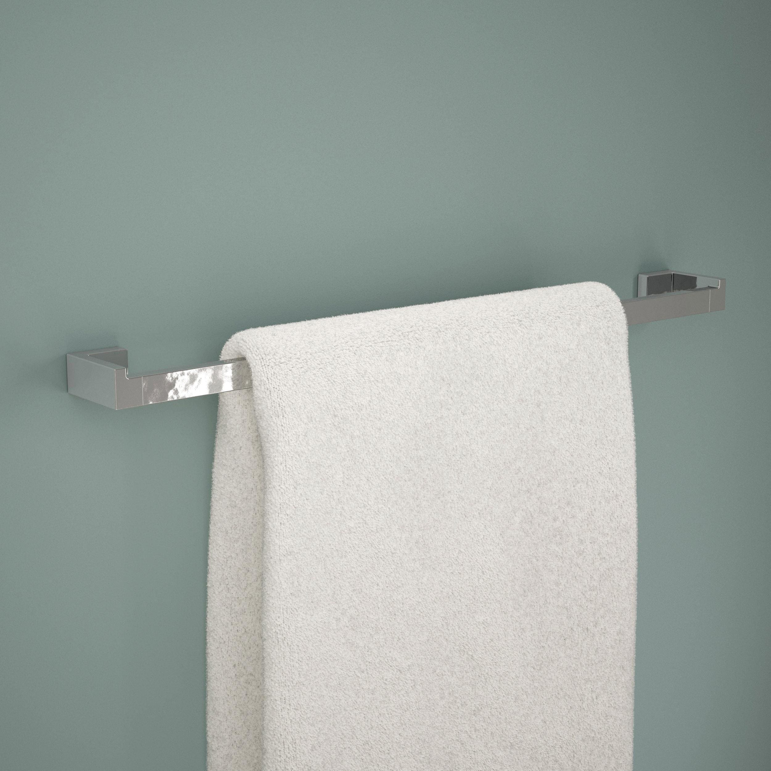 Set de accesorios de baño decorativos Beaufort de Cromo Pulido de 5 piezas de Franklin Brass. Incluye barra de toallas, porta papel higiénico, anillo de toallas, y gancho para batas.