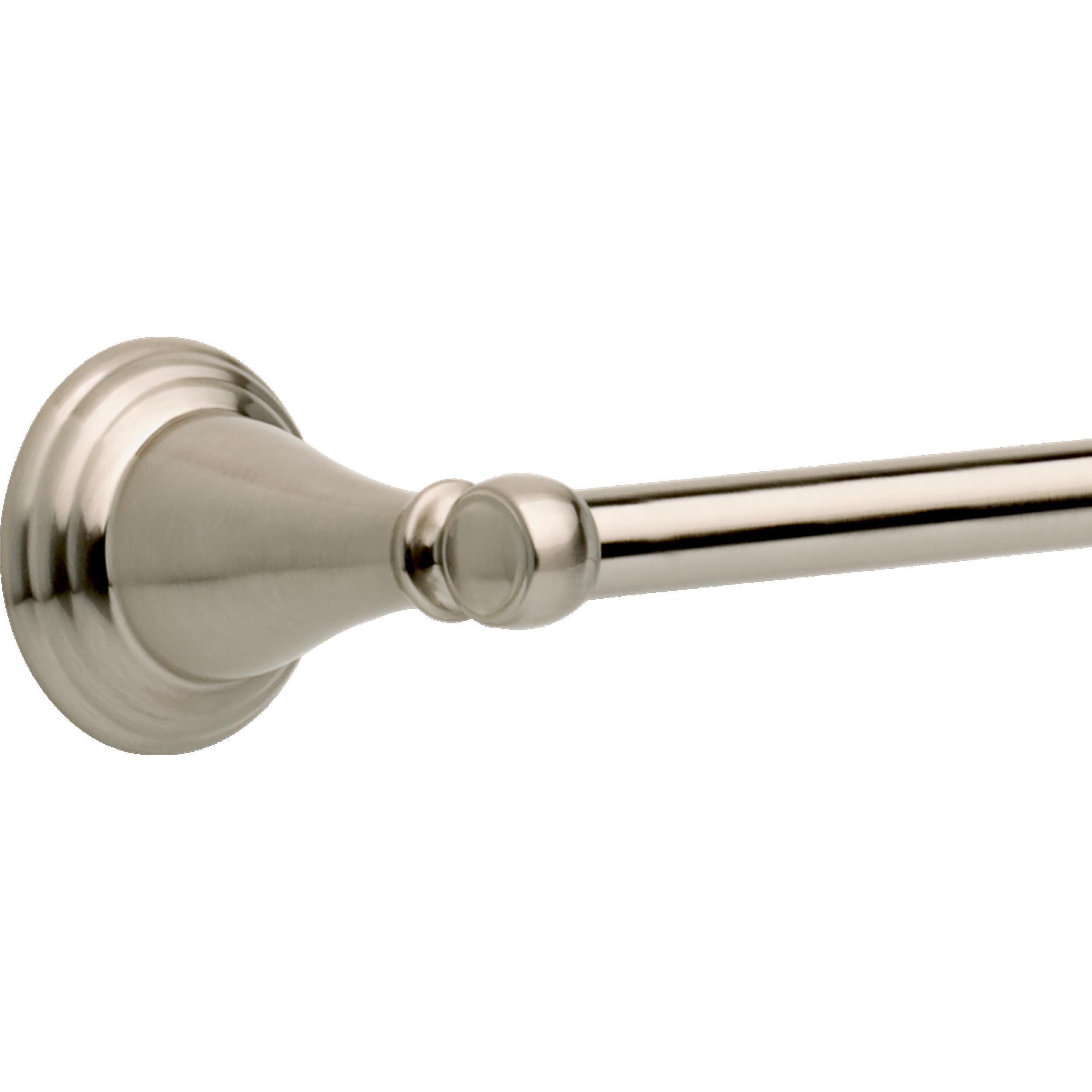 Juego de Accesorios Decorativos para Baño de 4 Piezas en Níquel Cepillado con Protección contra Manchas estilo Windemere de Delta - Incluye Barra de Toalla, Porta Papel Higiénico, Anillo para Toalla y Gancho para Bata WIN64-BN-VK