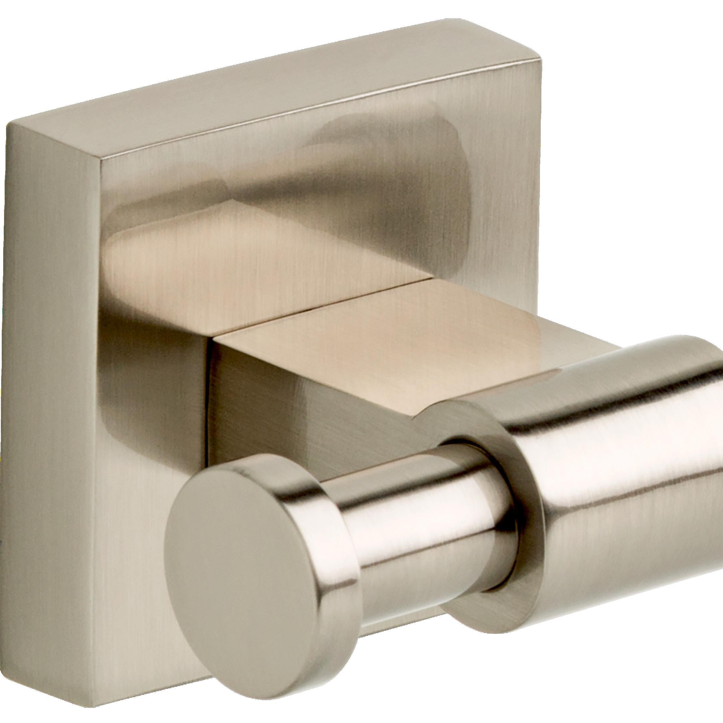 Juego de accesorios de baño decorativos en níquel satinado de 4 piezas Maxted de Franklin Brass: Barra de toalla, Portarrollos de papel, Anillo de toalla y Gancho para batas incluidos MAX64-SN-VK
