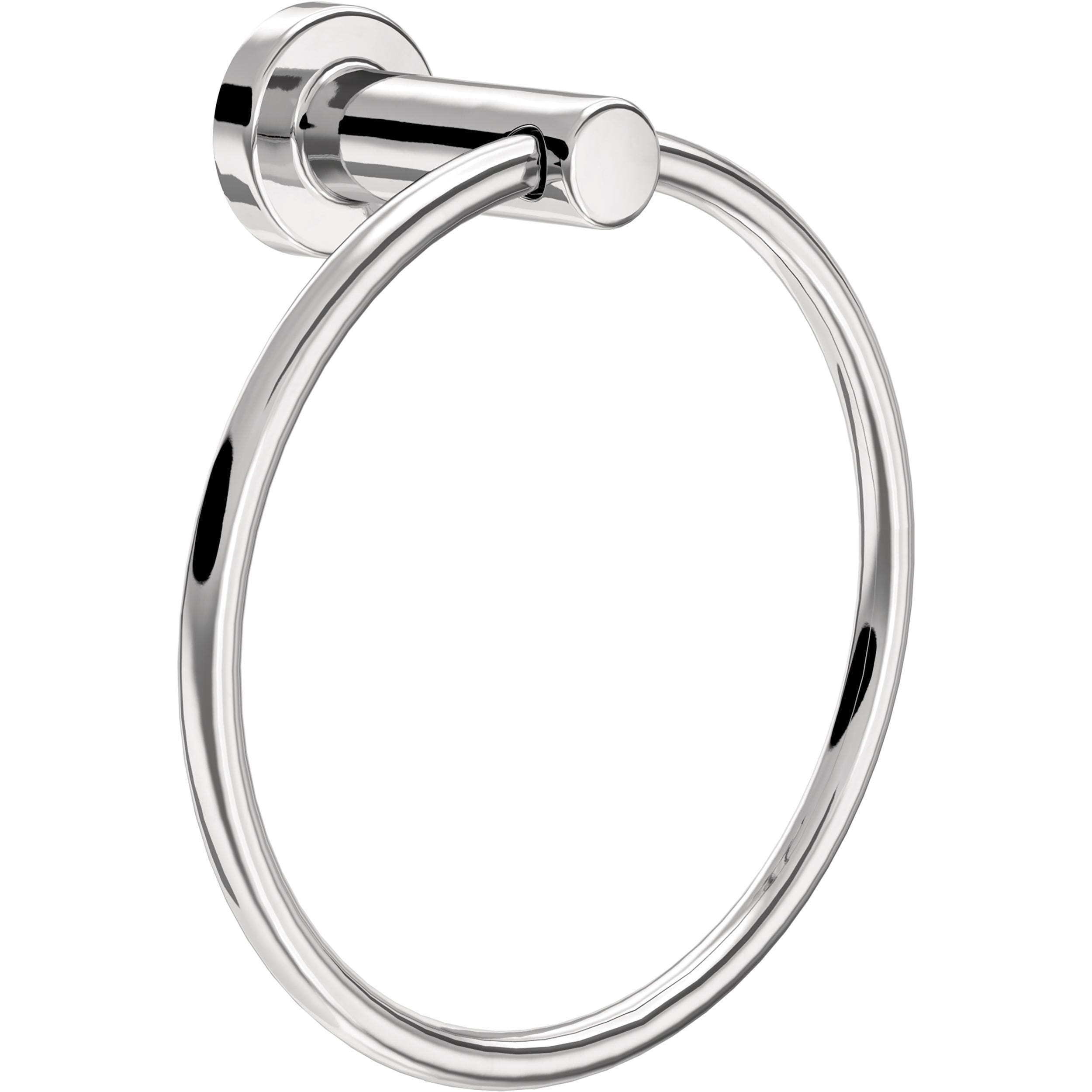 Juego de 5 piezas de accesorios de baño decorativos en cromo pulido Franklin Brass "Wake", incluye barra de toallas, porta papel higiénico, anillo de toallas y gancho para batas. WAK65-PC.