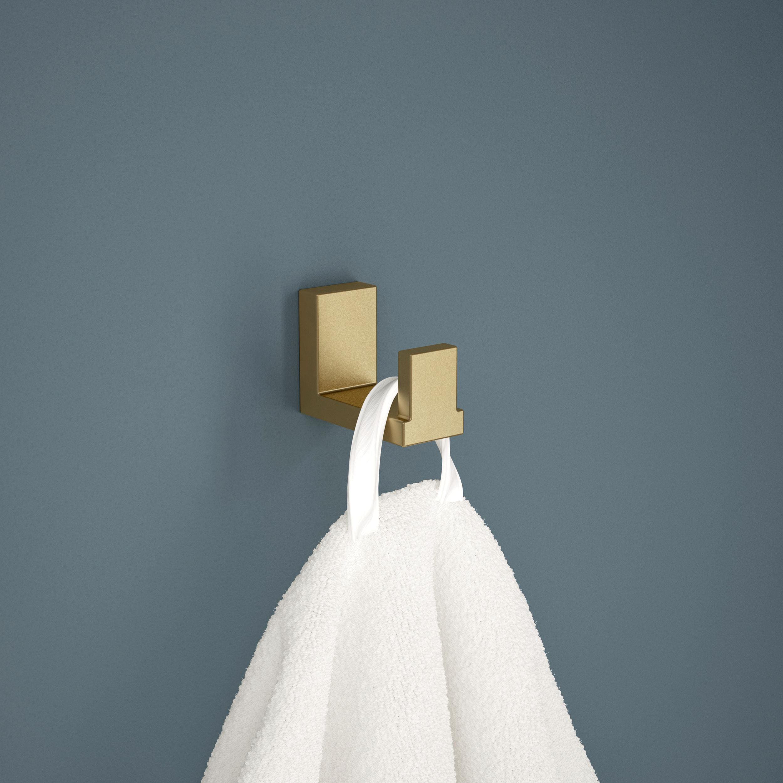 Juego de accesorios decorativos para baño en oro satinado Beaufort de 5 piezas de Franklin Brass: barra para toallas, portarrollos, anillo para toallas, y gancho para batas incluidos BFT65-BB.
