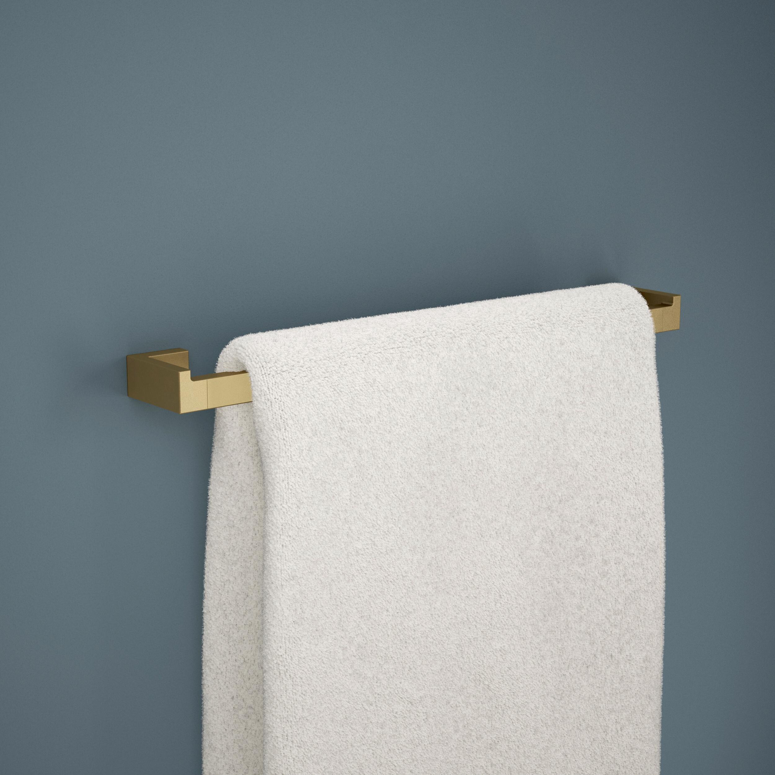 Juego de accesorios decorativos para baño en oro satinado Beaufort de 5 piezas de Franklin Brass: barra para toallas, portarrollos, anillo para toallas, y gancho para batas incluidos BFT65-BB.